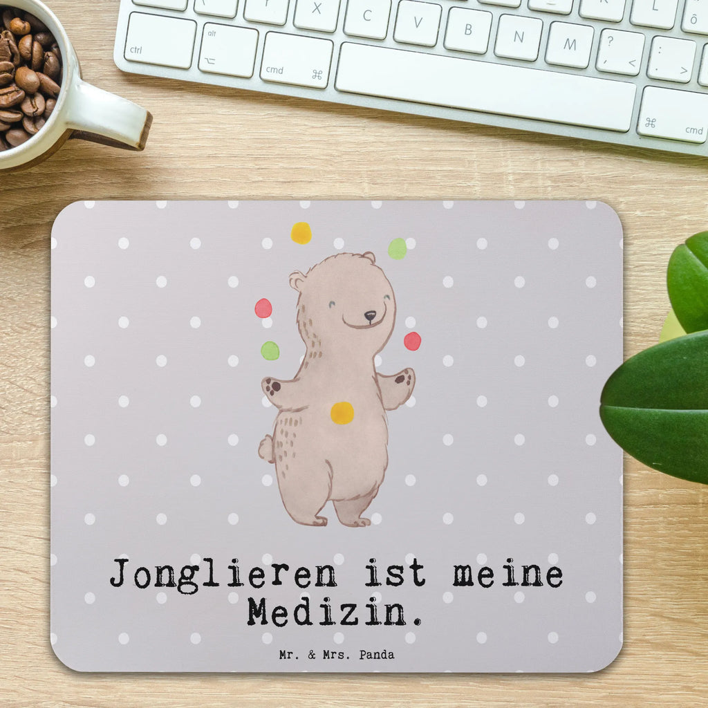 Mauspad Bär Jonglieren Mousepad, Computer zubehör, Büroausstattung, PC Zubehör, Arbeitszimmer, Mauspad, Einzigartiges Mauspad, Designer Mauspad, Mausunterlage, Mauspad Büro, Geschenk, Sport, Sportart, Hobby, Schenken, Danke, Dankeschön, Auszeichnung, Gewinn, Sportler, Jonglieren, Jongleur, Zirkus, Artistik