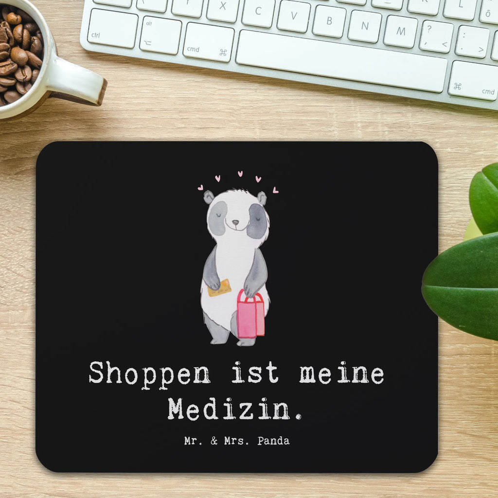 Mauspad Panda Shopping Mousepad, Computer zubehör, Büroausstattung, PC Zubehör, Arbeitszimmer, Mauspad, Einzigartiges Mauspad, Designer Mauspad, Mausunterlage, Mauspad Büro, Geschenk, Sport, Sportart, Hobby, Schenken, Danke, Dankeschön, Auszeichnung, Gewinn, Sportler, Shopping, shoppen, einkaufen