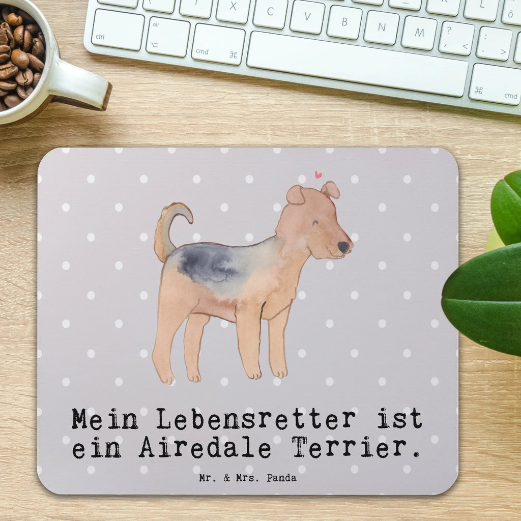 Mauspad Airedale Terrier Lebensretter Mousepad, Computer zubehör, Büroausstattung, PC Zubehör, Arbeitszimmer, Mauspad, Einzigartiges Mauspad, Designer Mauspad, Mausunterlage, Mauspad Büro, Hund, Hunderasse, Rassehund, Hundebesitzer, Geschenk, Tierfreund, Schenken, Welpe