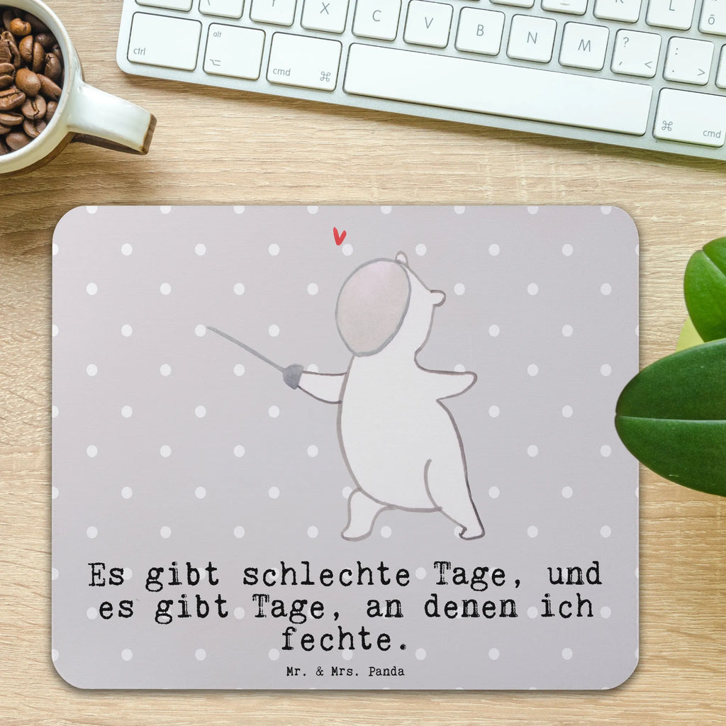 Mauspad Panda Fechten Mousepad, Computer zubehör, Büroausstattung, PC Zubehör, Arbeitszimmer, Mauspad, Einzigartiges Mauspad, Designer Mauspad, Mausunterlage, Mauspad Büro, Geschenk, Sport, Sportart, Hobby, Schenken, Danke, Dankeschön, Auszeichnung, Gewinn, Sportler, Fechten, Fechter Bund, Fecht Verein, Fecht Club