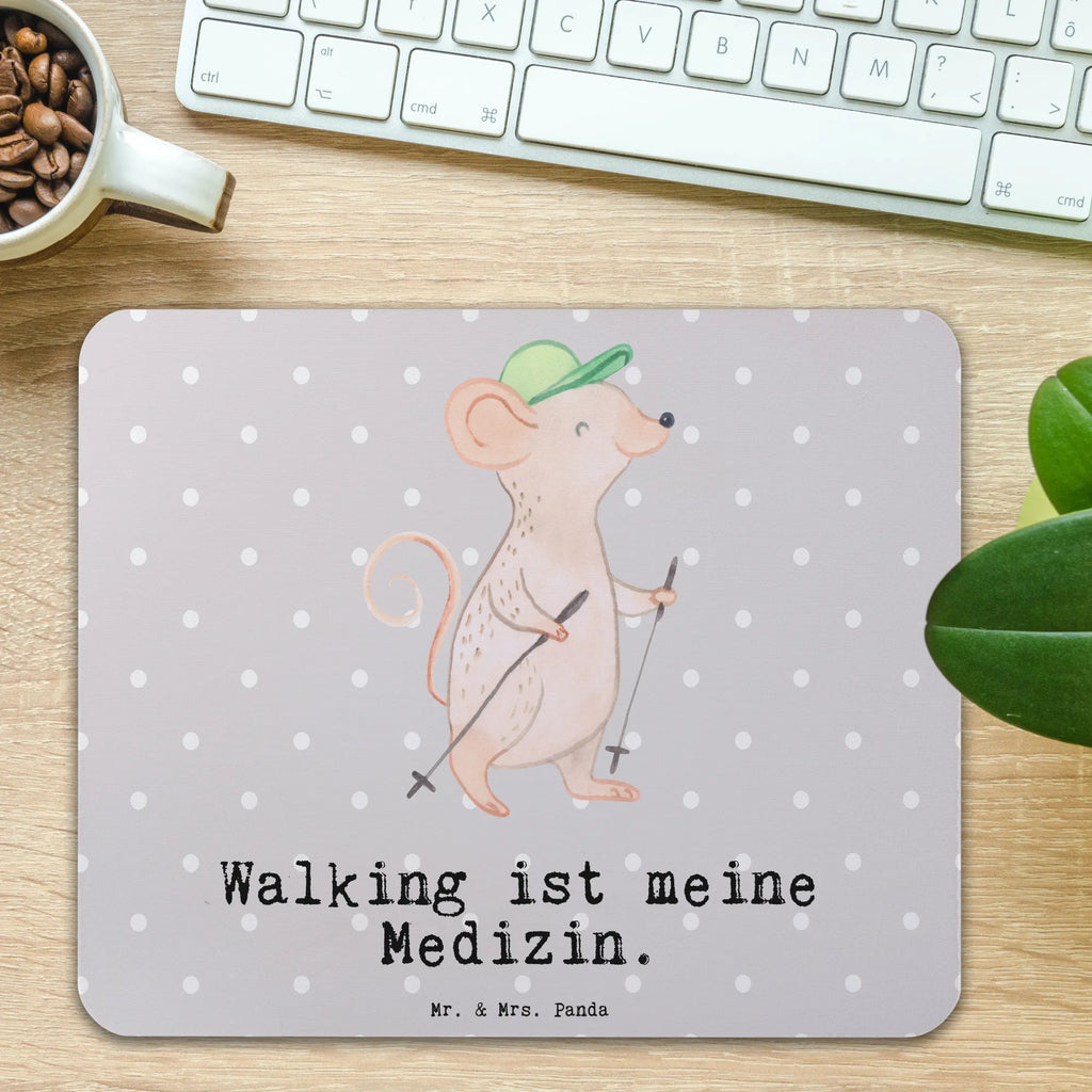 Mauspad Maus Walking Mousepad, Computer zubehör, Büroausstattung, PC Zubehör, Arbeitszimmer, Mauspad, Einzigartiges Mauspad, Designer Mauspad, Mausunterlage, Mauspad Büro, Geschenk, Sport, Sportart, Hobby, Schenken, Danke, Dankeschön, Auszeichnung, Gewinn, Sportler, Walking, Walken, schnelles Gehen, Spazieren gehen