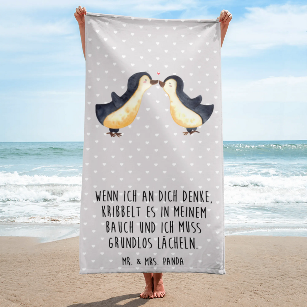 XL Badehandtuch Pinguine Kuss Handtuch, Badetuch, Duschtuch, Strandtuch, Saunatuch, Liebe, Partner, Freund, Freundin, Ehemann, Ehefrau, Heiraten, Verlobung, Heiratsantrag, Liebesgeschenk, Jahrestag, Hocheitstag, Valentinstag, Geschenk für Frauen, Hochzeitstag, Mitbringsel, Geschenk für Freundin, Geschenk für Partner, Liebesbeweis, für Männer, für Ehemann