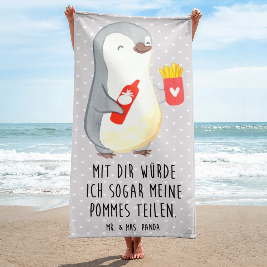 XL Badehandtuch Pinguin Pommes Muster Handtuch, Badetuch, Duschtuch, Strandtuch, Saunatuch, Liebe, Partner, Freund, Freundin, Ehemann, Ehefrau, Heiraten, Verlobung, Heiratsantrag, Liebesgeschenk, Jahrestag, Hocheitstag, Valentinstag, Geschenk für Frauen, Hochzeitstag, Mitbringsel, Geschenk für Freundin, Geschenk für Partner, Liebesbeweis, für Männer, für Ehemann