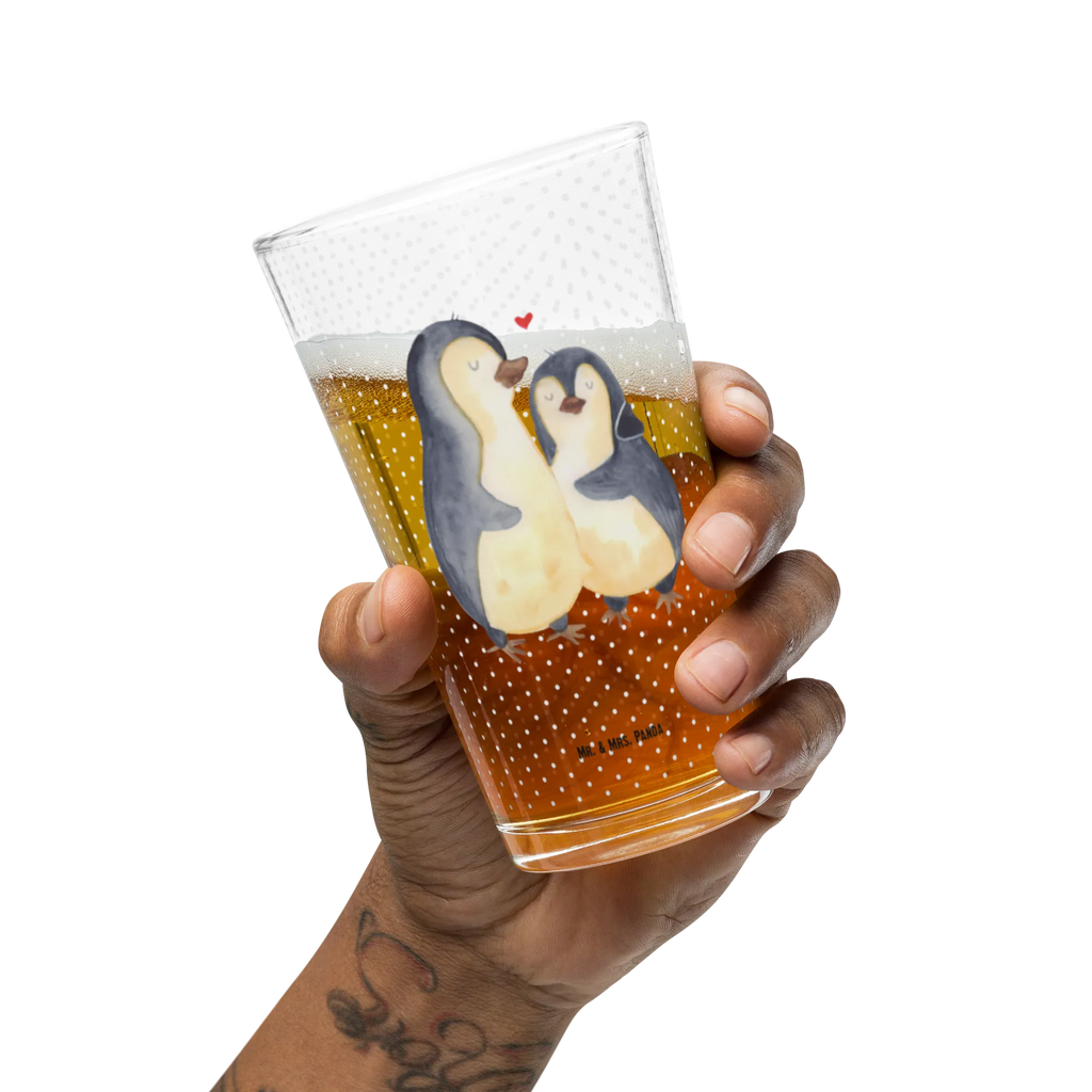 Premium Trinkglas Pinguin umarmend Trinkglas, Glas, Pint Glas, Bierglas, Cocktail Glas, Wasserglas, Pinguin, Liebe, Liebespaar, Liebesbeweis, Liebesgeschenk, Verlobung, Jahrestag, Hochzeitstag, Hochzeit, Hochzeitsgeschenk