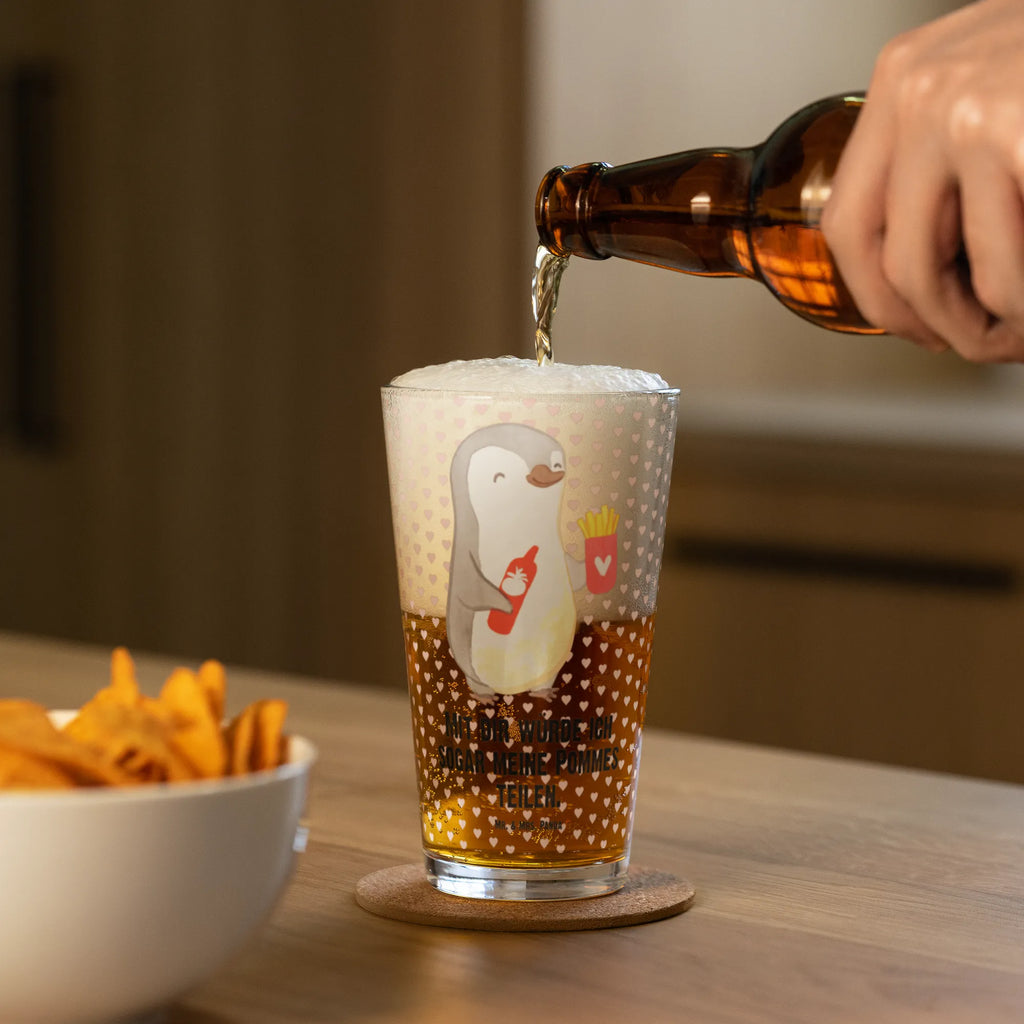 Premium Trinkglas Pinguin Pommes Trinkglas, Glas, Pint Glas, Bierglas, Cocktail Glas, Wasserglas, Liebe, Partner, Freund, Freundin, Ehemann, Ehefrau, Heiraten, Verlobung, Heiratsantrag, Liebesgeschenk, Jahrestag, Hocheitstag, Valentinstag, Geschenk für Frauen, Hochzeitstag, Mitbringsel, Geschenk für Freundin, Geschenk für Partner, Liebesbeweis, für Männer, für Ehemann