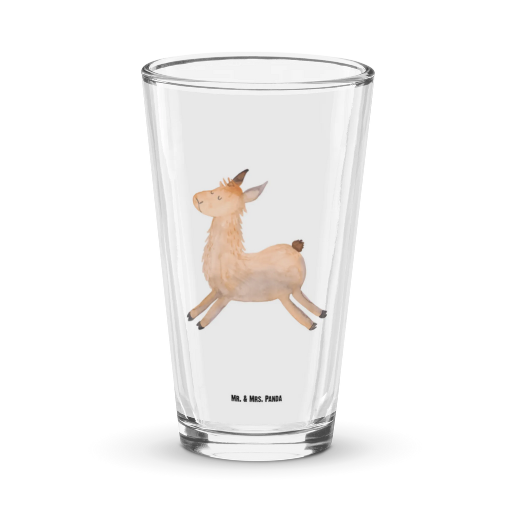 Premium Trinkglas Lama springend Trinkglas, Glas, Pint Glas, Bierglas, Cocktail Glas, Wasserglas, Lama, Alpaka, Lamas, Lieblingstag, Happy day, fröhlich, Glück, Freundin, Liebeskummer, Neustart, guten Morgen, Start, Prüfung, Abitur