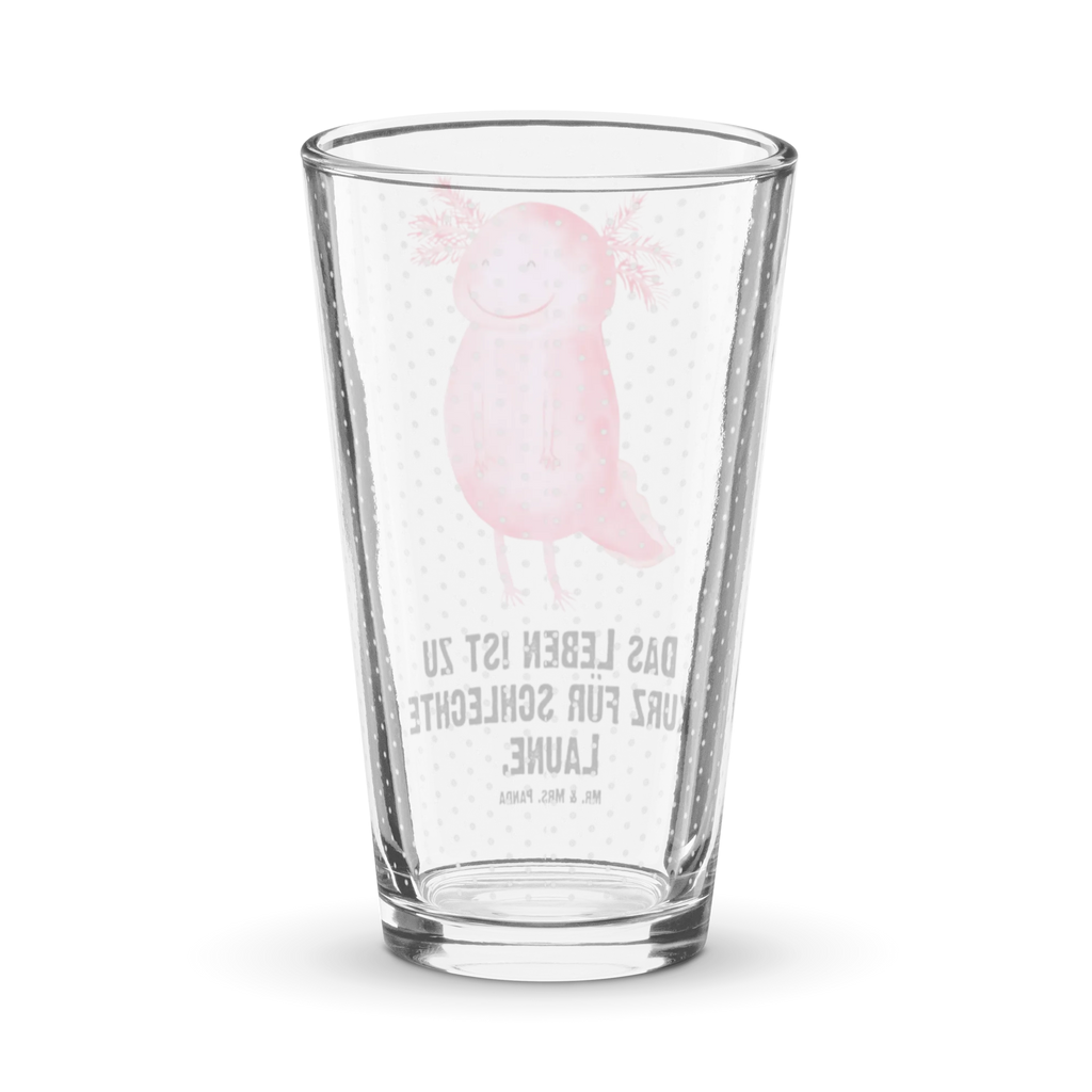 Premium Trinkglas Axolotl glücklich Trinkglas, Glas, Pint Glas, Bierglas, Cocktail Glas, Wasserglas, Axolotl, Molch, Axolot, Schwanzlurch, Lurch, Lurche, Motivation, gute Laune