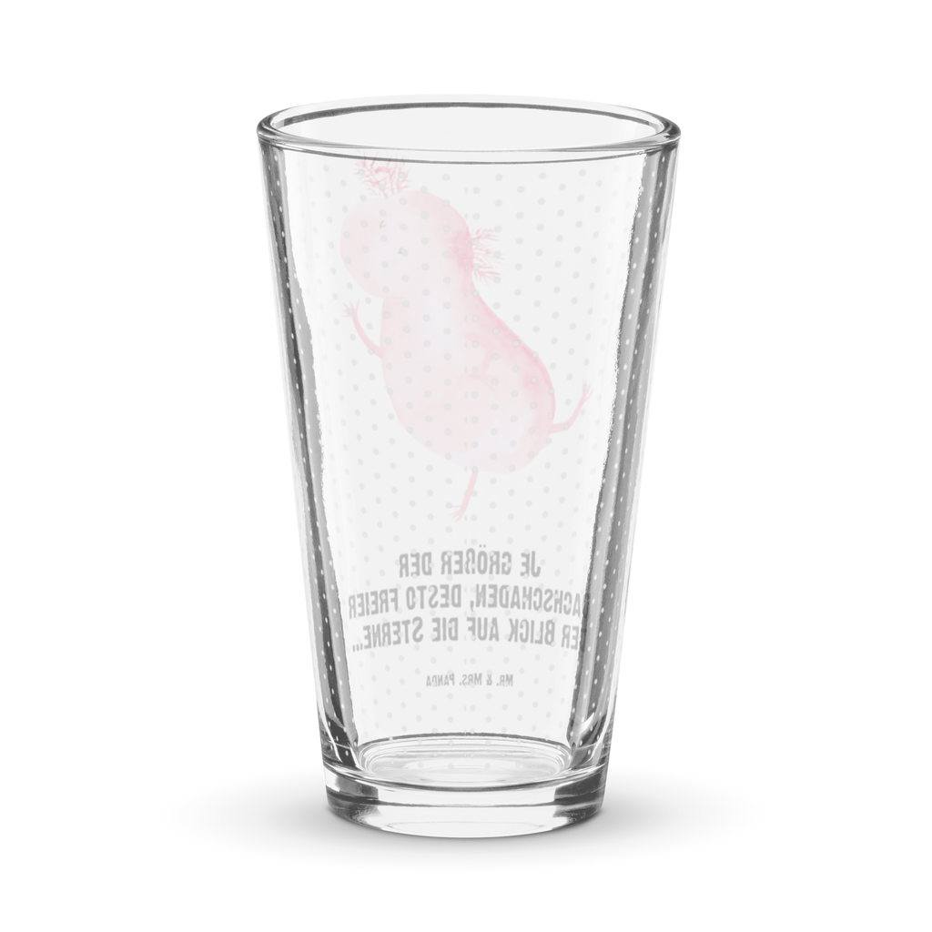 Premium Trinkglas Axolotl tanzt Trinkglas, Glas, Pint Glas, Bierglas, Cocktail Glas, Wasserglas, Axolotl, Molch, Axolot, Schwanzlurch, Lurch, Lurche, Dachschaden, Sterne, verrückt, Freundin, beste Freundin