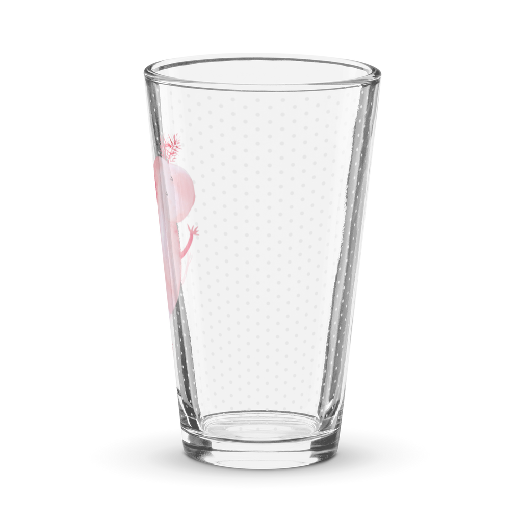 Premium Trinkglas Axolotl tanzt Trinkglas, Glas, Pint Glas, Bierglas, Cocktail Glas, Wasserglas, Axolotl, Molch, Axolot, Schwanzlurch, Lurch, Lurche, Dachschaden, Sterne, verrückt, Freundin, beste Freundin