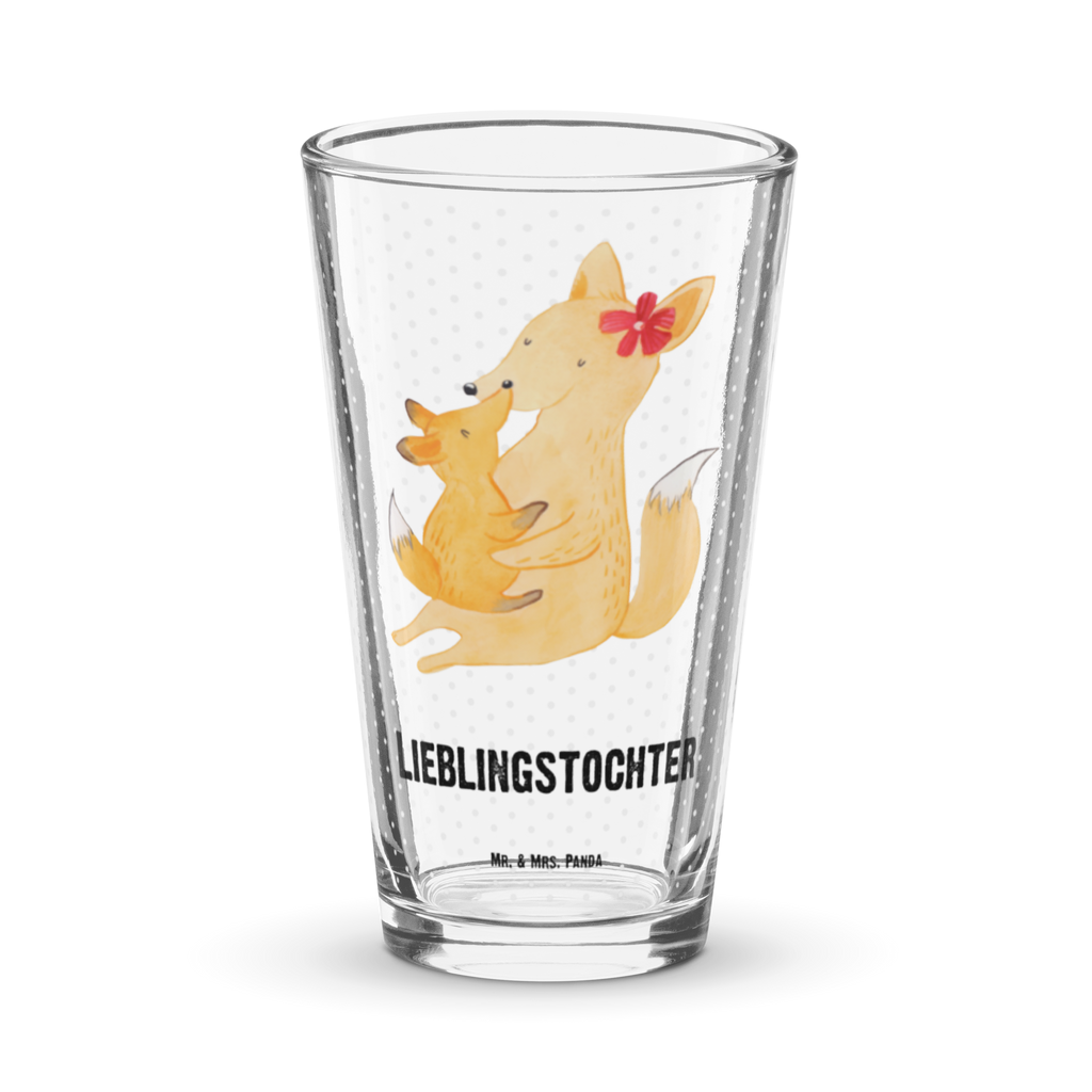 Premium Trinkglas Fuchs Mama & Kind Trinkglas, Glas, Pint Glas, Bierglas, Cocktail Glas, Wasserglas, Familie, Vatertag, Muttertag, Bruder, Schwester, Mama, Papa, Oma, Opa, Mutter, Tochter, Lieblingstochter, Beste Tochter, Geschenk