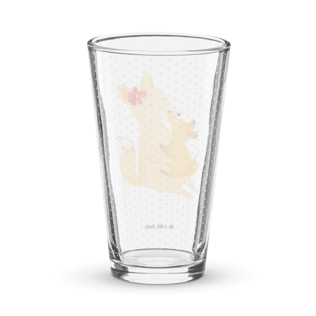 Premium Trinkglas Fuchs Mama & Kind Trinkglas, Glas, Pint Glas, Bierglas, Cocktail Glas, Wasserglas, Familie, Vatertag, Muttertag, Bruder, Schwester, Mama, Papa, Oma, Opa, Mutter, Tochter, Lieblingstochter, Beste Tochter, Geschenk