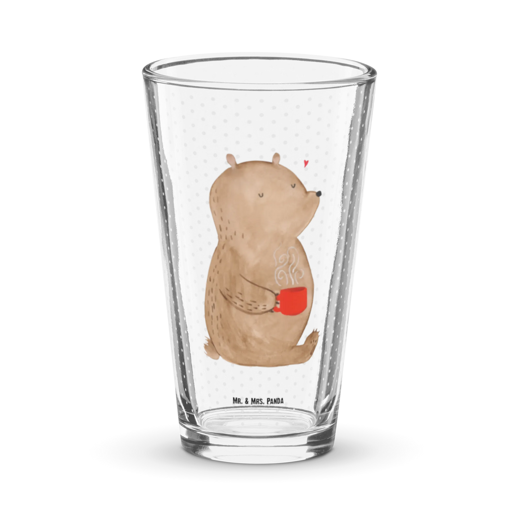 Premium Trinkglas Bär Kaffee Trinkglas, Glas, Pint Glas, Bierglas, Cocktail Glas, Wasserglas, Bär, Teddy, Teddybär, Kaffee, Coffee, Bären, guten Morgen, Morgenroutine, Welt erobern, Welt retten, Motivation