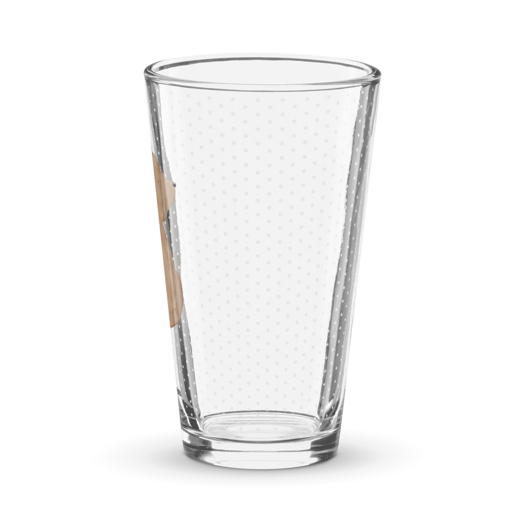 Premium Trinkglas Bär Schulterblick Trinkglas, Glas, Pint Glas, Bierglas, Cocktail Glas, Wasserglas, Bär, Teddy, Teddybär, Selbstachtung, Weltansicht, Motivation, Bären, Bärenliebe, Weisheit