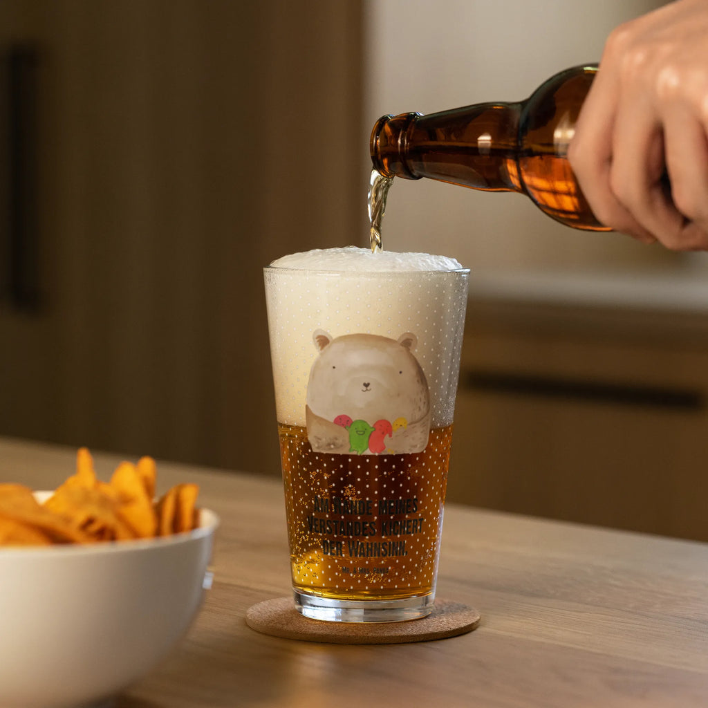 Premium Trinkglas Bär Gefühl Trinkglas, Glas, Pint Glas, Bierglas, Cocktail Glas, Wasserglas, Bär, Teddy, Teddybär, Wahnsinn, Verrückt, Durchgedreht