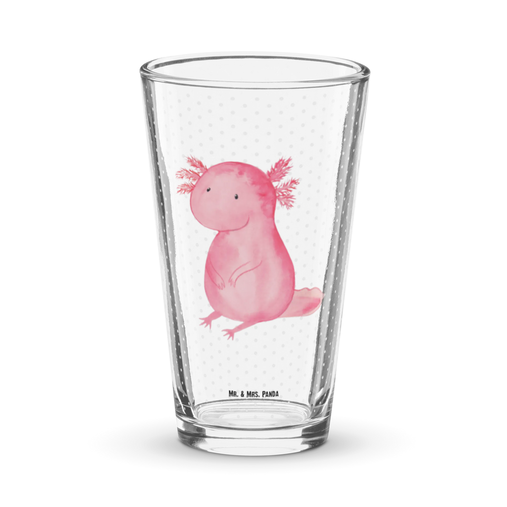 Premium Trinkglas Axolotl Trinkglas, Glas, Pint Glas, Bierglas, Cocktail Glas, Wasserglas, Axolotl, Molch, Axolot, vergnügt, fröhlich, zufrieden, Lebensstil, Weisheit, Lebensweisheit, Liebe, Freundin