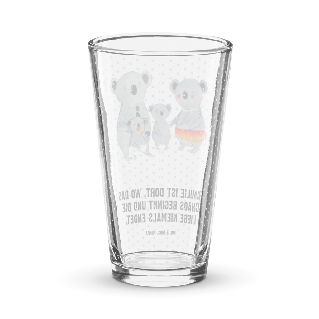 Premium Trinkglas Koala Familie Trinkglas, Glas, Pint Glas, Bierglas, Cocktail Glas, Wasserglas, Familie, Vatertag, Muttertag, Bruder, Schwester, Mama, Papa, Oma, Opa, Koala, Koalas, Family, Kinder, Geschwister, Familienleben