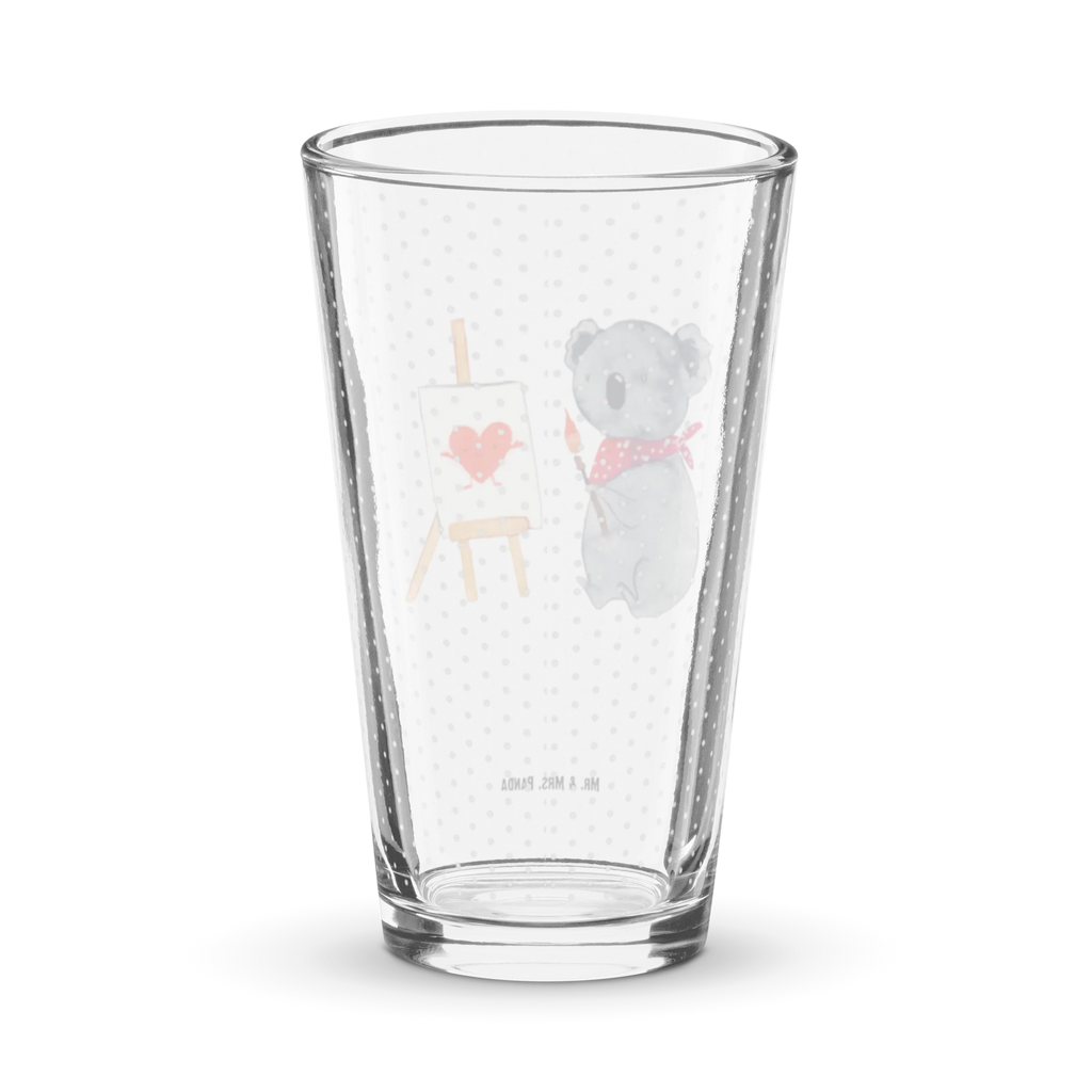 Premium Trinkglas Koala Künstler Trinkglas, Glas, Pint Glas, Bierglas, Cocktail Glas, Wasserglas, Koala, Koalabär, Liebe, Liebensbeweis, Liebesgeschenk, Gefühle, Künstler, zeichnen