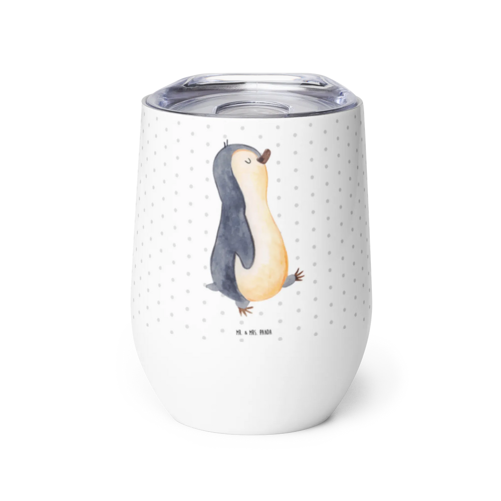 Weinbecher Pinguin marschierend Weinbecher, Glühwein Becher, Heißgetränke, Trinkbecher, Weinkelch, Weingläser, hochwertiger Weinbecher, Weinbecher Reisen, Weinbecher unterwegs, Thermobecher, Glühweinbecher, Pinguin, Pinguine, Frühaufsteher, Langschläfer, Bruder, Schwester, Familie