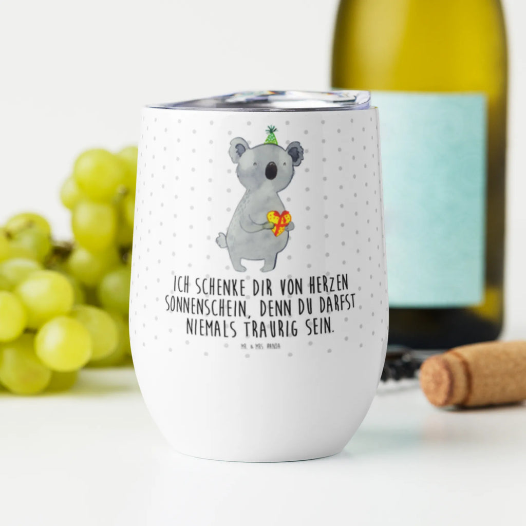 Weinbecher Koala Geschenk Weinbecher, Glühwein Becher, Heißgetränke, Trinkbecher, Weinkelch, Weingläser, hochwertiger Weinbecher, Weinbecher Reisen, Weinbecher unterwegs, Thermobecher, Glühweinbecher, Koala, Koalabär, Geschenk, Geburtstag, Party