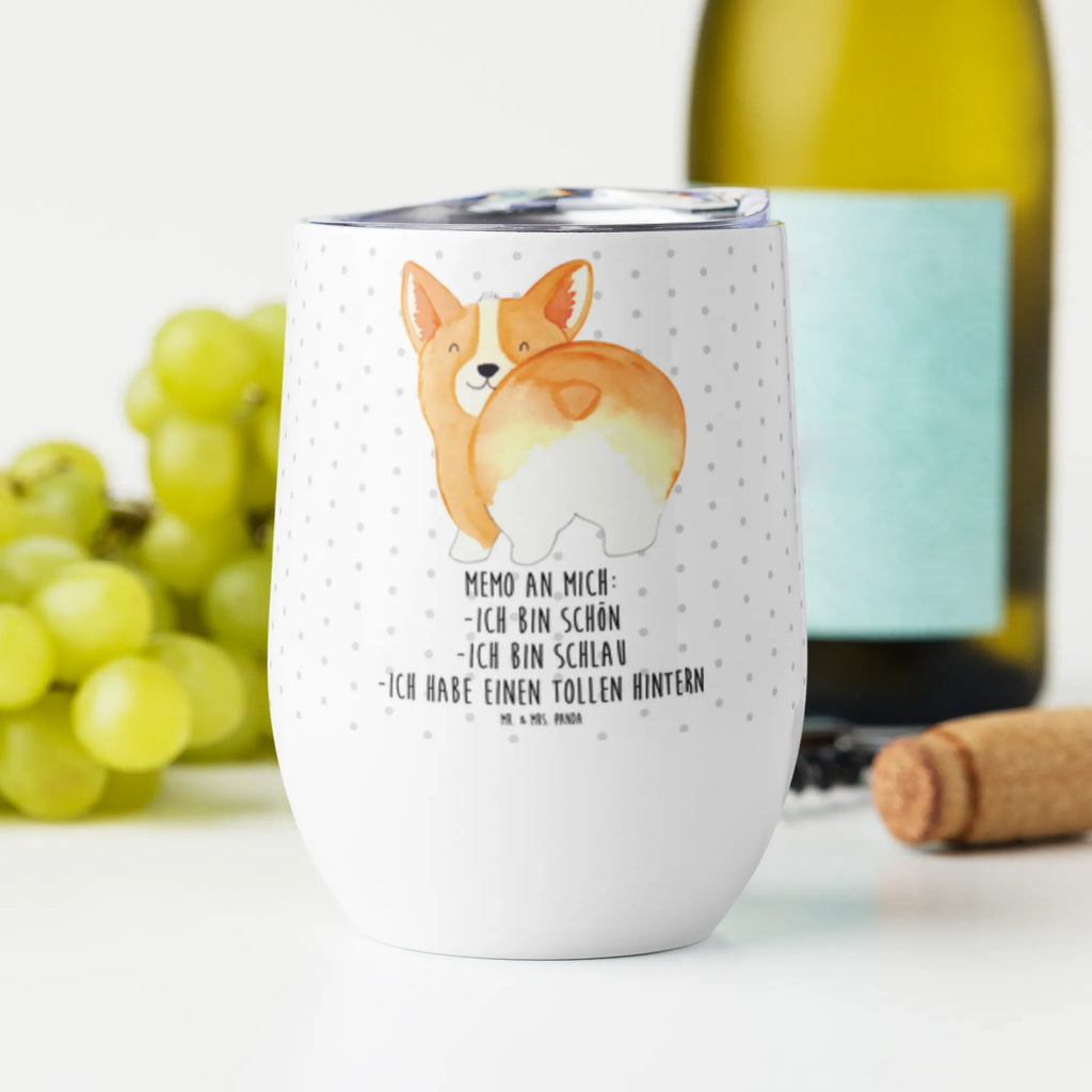 Weinbecher Corgie Po Weinbecher, Glühwein Becher, Heißgetränke, Trinkbecher, Weinkelch, Weingläser, hochwertiger Weinbecher, Weinbecher Reisen, Weinbecher unterwegs, Thermobecher, Glühweinbecher, Hund, Hundemotiv, Haustier, Hunderasse, Tierliebhaber, Hundebesitzer, Sprüche, Corgie, Hundeliebe, Motivation, Selbstliebe, Spruch