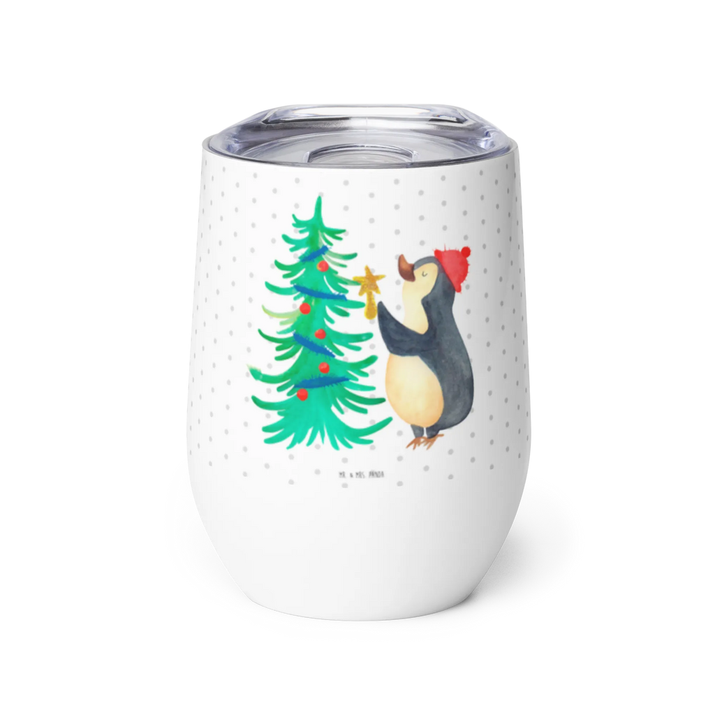 Weinbecher Pinguin Weihnachtsbaum Weinbecher, Glühwein Becher, Heißgetränke, Trinkbecher, Weinkelch, Weingläser, hochwertiger Weinbecher, Weinbecher Reisen, Weinbecher unterwegs, Thermobecher, Glühweinbecher, Winter, Weihnachten, Weihnachtsdeko, Nikolaus, Advent, Heiligabend, Wintermotiv, Pinguin