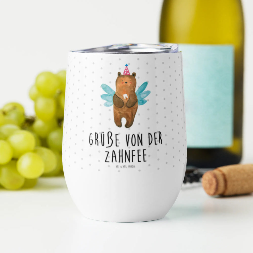 Weinbecher Zahnfee Bär Weinbecher, Glühwein Becher, Heißgetränke, Trinkbecher, Weinkelch, Weingläser, hochwertiger Weinbecher, Weinbecher Reisen, Weinbecher unterwegs, Thermobecher, Glühweinbecher, Bär, Teddy, Teddybär, Zahnfee, Fee, Milchzahn, Erster Zahn