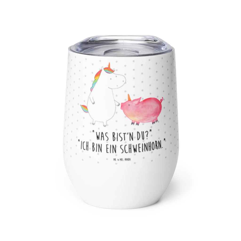 Weinbecher Einhorn + Schweinhorn Weinbecher, Glühwein Becher, Heißgetränke, Trinkbecher, Weinkelch, Weingläser, hochwertiger Weinbecher, Weinbecher Reisen, Weinbecher unterwegs, Thermobecher, Glühweinbecher, Einhorn, Einhörner, Einhorn Deko, Pegasus, Unicorn, Freundschaft, Schweinhorn, Schwein, Freundin, Schweinchen