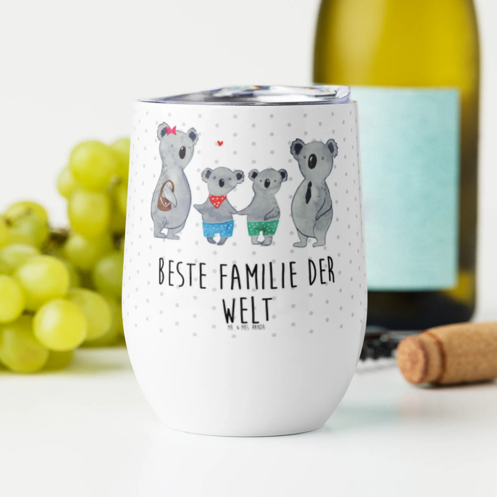 Weinbecher Koala Familie zwei Weinbecher, Glühwein Becher, Heißgetränke, Trinkbecher, Weinkelch, Weingläser, hochwertiger Weinbecher, Weinbecher Reisen, Weinbecher unterwegs, Thermobecher, Glühweinbecher, Familie, Vatertag, Muttertag, Bruder, Schwester, Mama, Papa, Oma, Opa, Koala, Koalabär, beste Familie, Familienzeit, Familienleben, Koalafamilie, Lieblingsfamilie