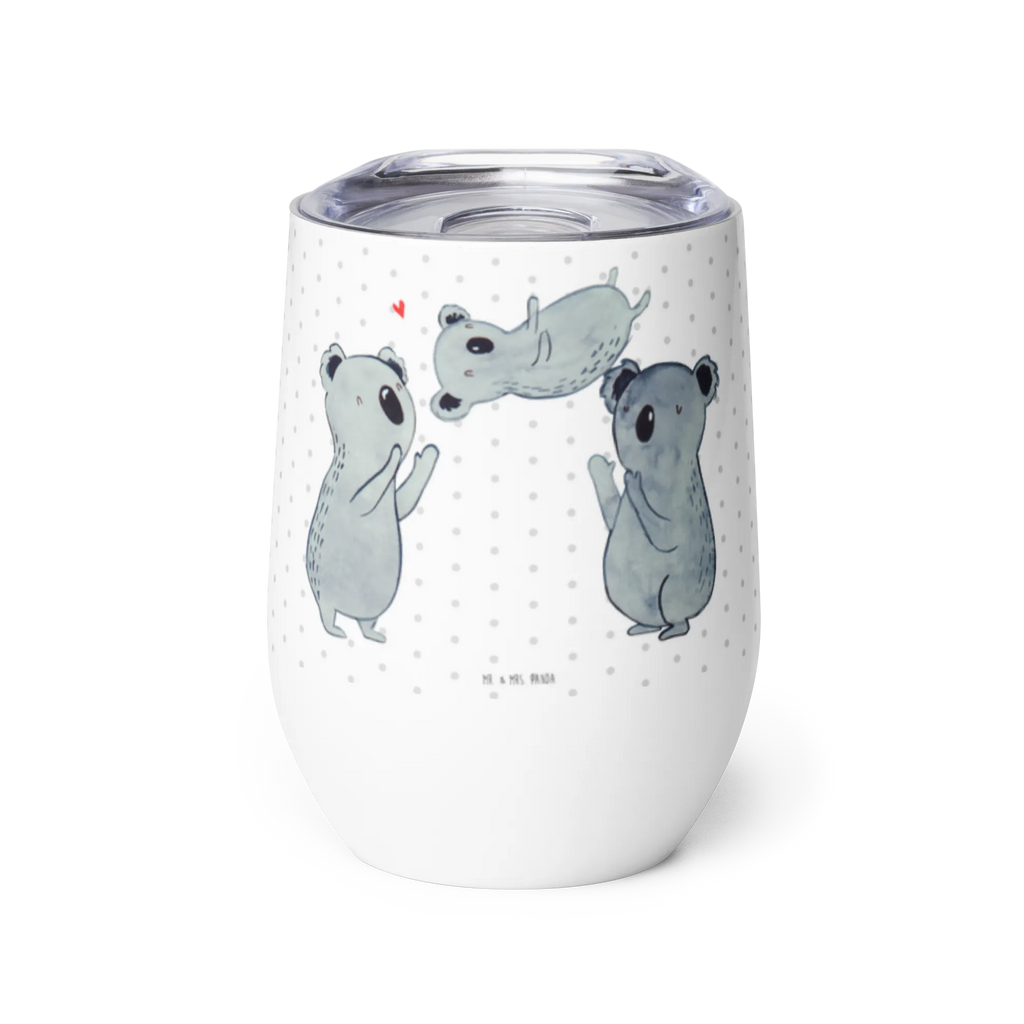 Weinbecher Koala Feiern Sich Weinbecher, Glühwein Becher, Heißgetränke, Trinkbecher, Weinkelch, Weingläser, hochwertiger Weinbecher, Weinbecher Reisen, Weinbecher unterwegs, Thermobecher, Glühweinbecher, Geburtstag, Geburtstagsgeschenk, Geschenk, Koala, Familie, Kind, Eltern, Herz, Liebe