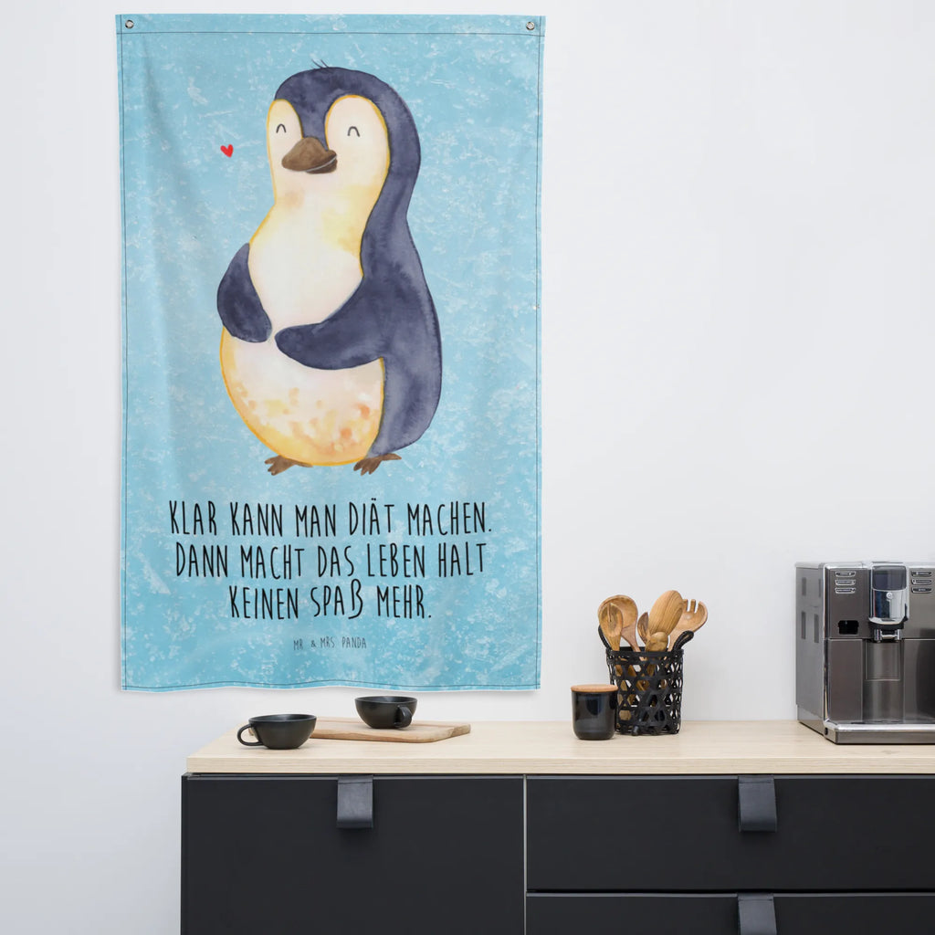 Wandteppich Pinguin Diät Wandbehang, Dekoration, Boho, Wandteppich, Wandtuch, Wanddeko, Tapisserie, Tapestry, Wandbild, Textil-Kunst, Schmuck-Wandbehang, Wand Deko, Kinderzimmer, Kinderzimmer Wand, Kinderzimmer Deko, Kinderzimmer Wanddeko, Pinguin, Pinguine, Diät, Abnehmen, Abspecken, Gewicht, Motivation, Selbstliebe, Körperliebe, Selbstrespekt