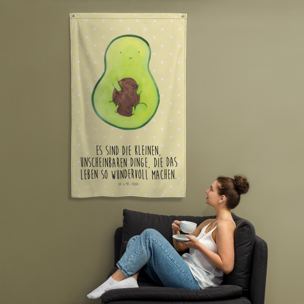 Wandteppich Avocado mit Kern Wandbehang, Dekoration, Boho, Wandteppich, Wandtuch, Wanddeko, Tapisserie, Tapestry, Wandbild, Textil-Kunst, Schmuck-Wandbehang, Wand Deko, Kinderzimmer, Kinderzimmer Wand, Kinderzimmer Deko, Kinderzimmer Wanddeko, Avocado, Veggie, Vegan, Gesund, Avokado, Avocadokern, Kern, Pflanze, Spruch Leben