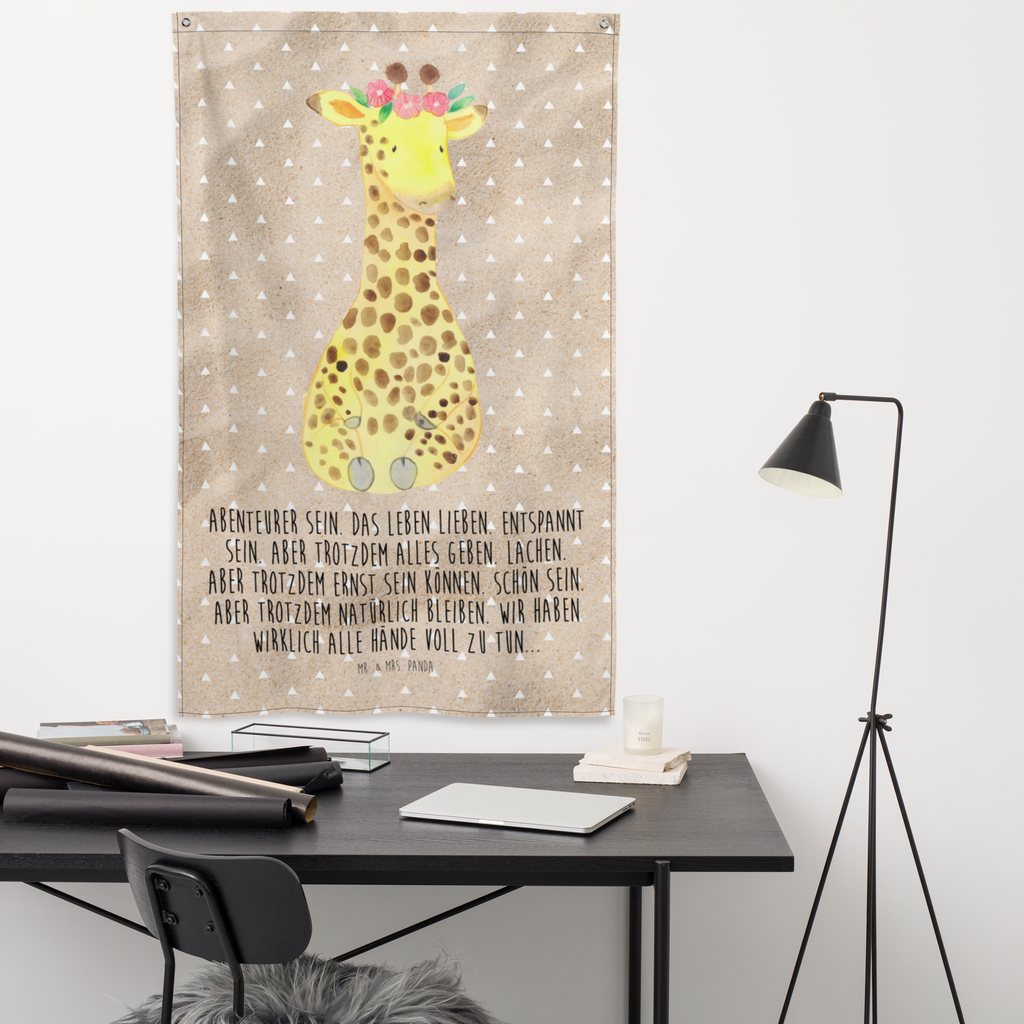 Wandteppich Giraffe Blumenkranz Wandbehang, Dekoration, Boho, Wandteppich, Wandtuch, Wanddeko, Tapisserie, Tapestry, Wandbild, Textil-Kunst, Schmuck-Wandbehang, Wand Deko, Kinderzimmer, Kinderzimmer Wand, Kinderzimmer Deko, Kinderzimmer Wanddeko, Afrika, Wildtiere, Giraffe, Blumenkranz, Abenteurer, Selbstliebe, Freundin