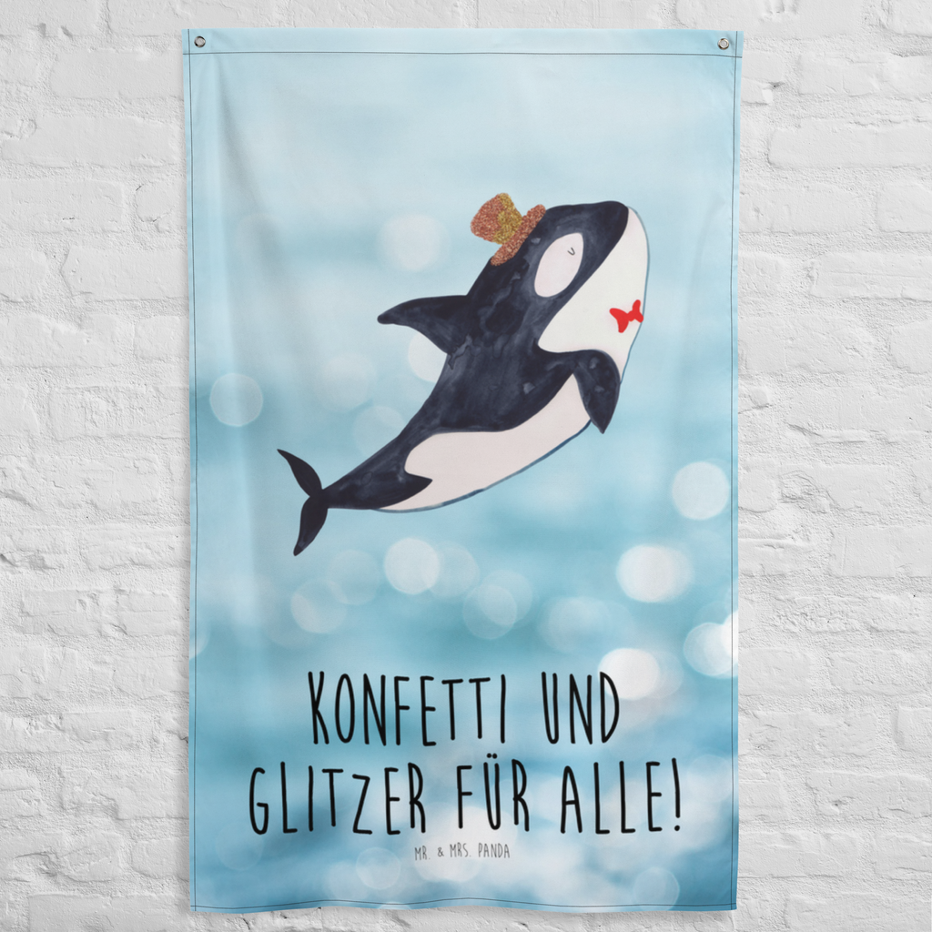 Wandteppich Orca Zylinder Wandbehang, Dekoration, Boho, Wandteppich, Wandtuch, Wanddeko, Tapisserie, Tapestry, Wandbild, Textil-Kunst, Schmuck-Wandbehang, Wand Deko, Kinderzimmer, Kinderzimmer Wand, Kinderzimmer Deko, Kinderzimmer Wanddeko, Meerestiere, Meer, Urlaub, Narwal, Glitter, Konfetti, Glitzer, Geburtstag, Feier, Fete, Fest, Glückwunsch, Orca