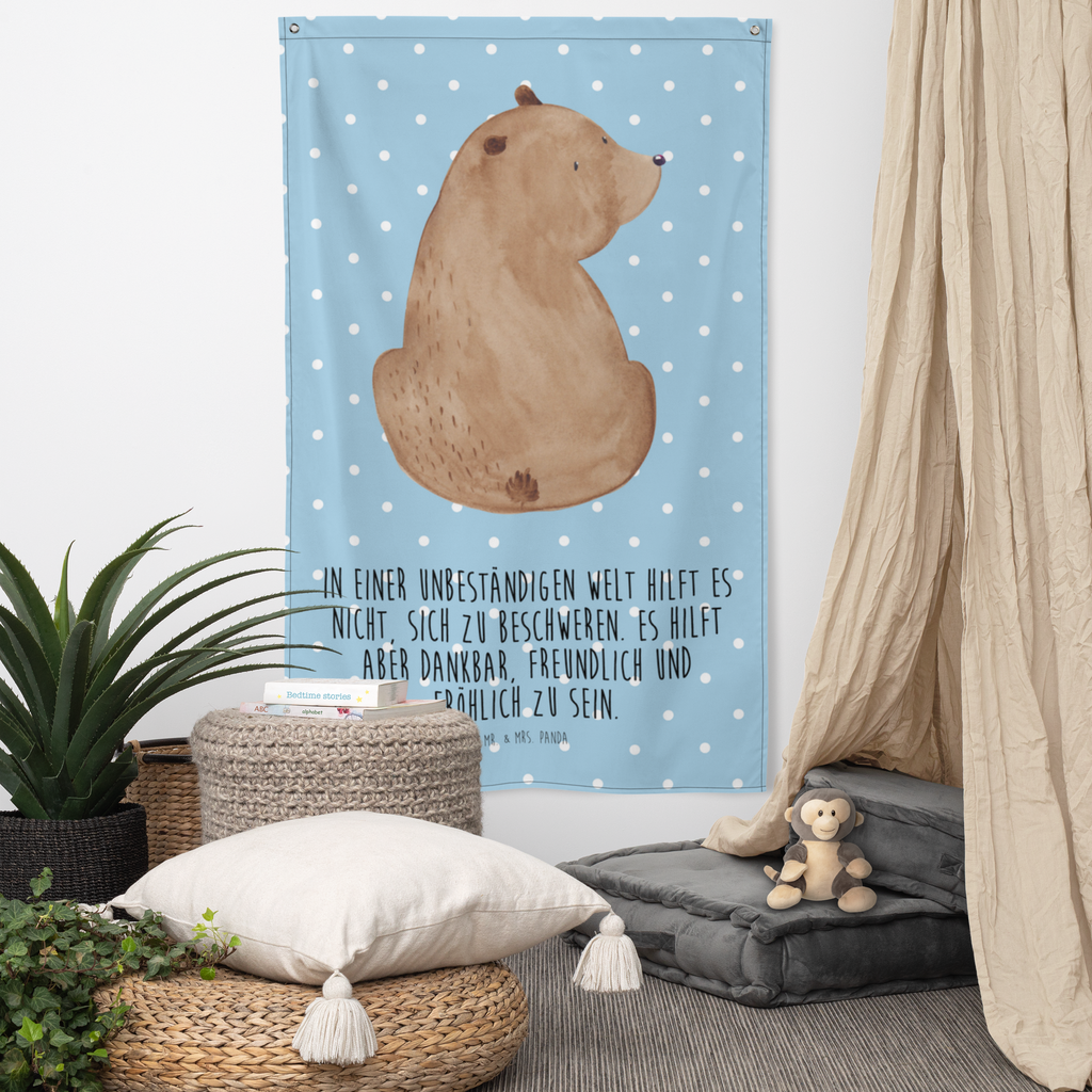 Wandteppich Bär Schulterblick Wandbehang, Dekoration, Boho, Wandteppich, Wandtuch, Wanddeko, Tapisserie, Tapestry, Wandbild, Textil-Kunst, Schmuck-Wandbehang, Wand Deko, Kinderzimmer, Kinderzimmer Wand, Kinderzimmer Deko, Kinderzimmer Wanddeko, Bär, Teddy, Teddybär, Selbstachtung, Weltansicht, Motivation, Bären, Bärenliebe, Weisheit