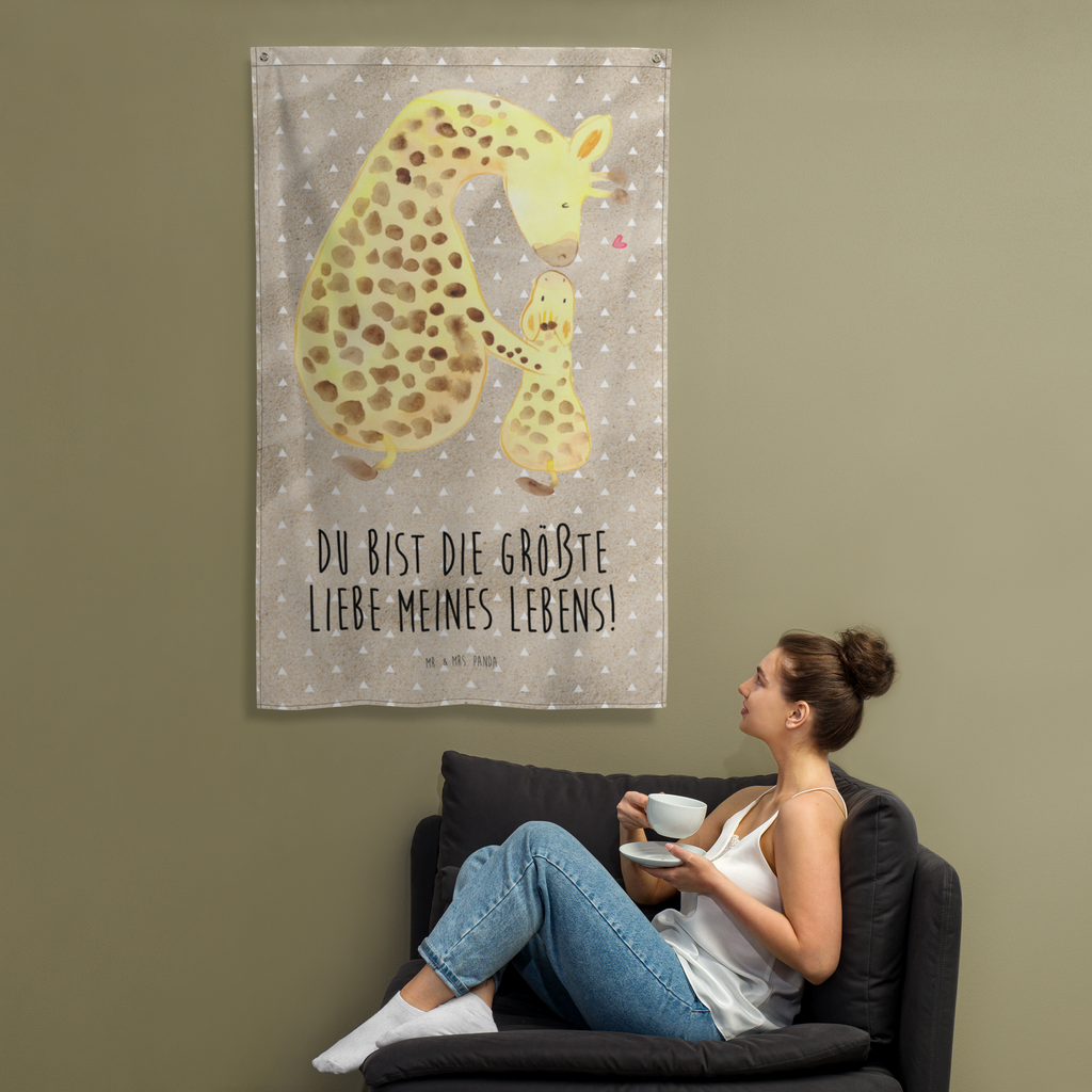 Wandteppich Giraffe mit Kind Wandbehang, Dekoration, Boho, Wandteppich, Wandtuch, Wanddeko, Tapisserie, Tapestry, Wandbild, Textil-Kunst, Schmuck-Wandbehang, Wand Deko, Kinderzimmer, Kinderzimmer Wand, Kinderzimmer Deko, Kinderzimmer Wanddeko, Afrika, Wildtiere, Giraffe, Kind, Mutter, Mama, Tochter, Sohn, Lieblingsmensch