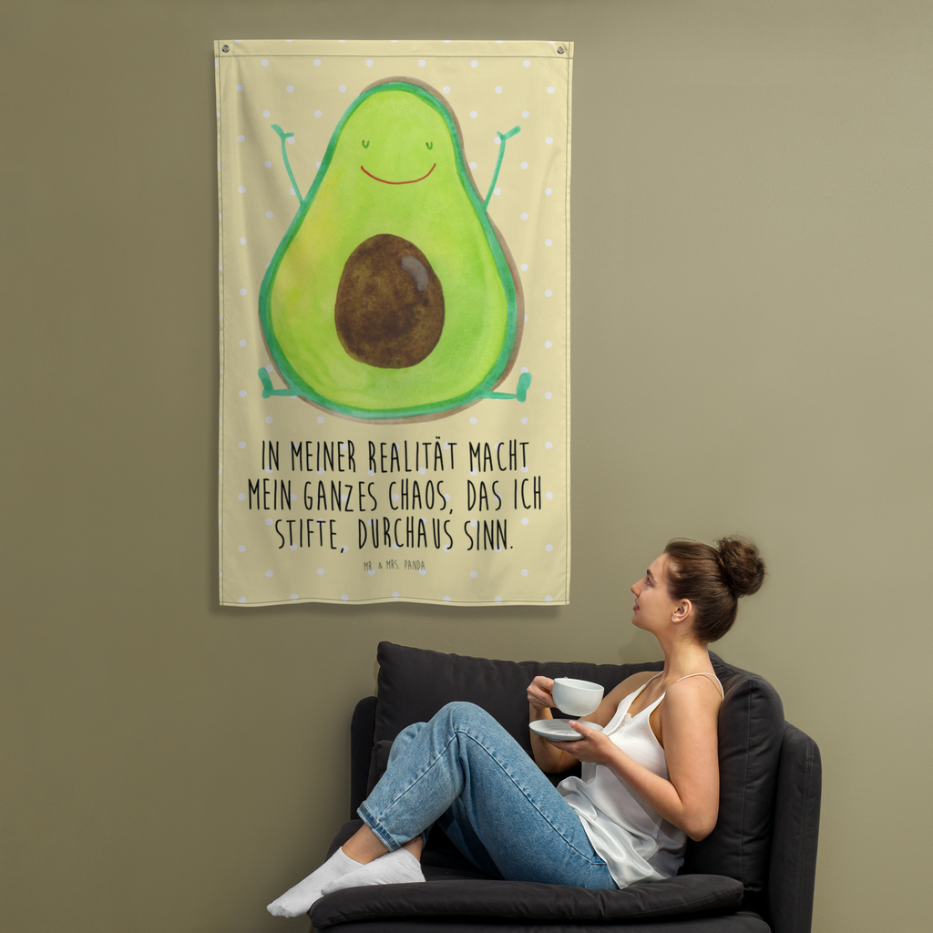 Wandteppich Avocado Happy Wandbehang, Dekoration, Boho, Wandteppich, Wandtuch, Wanddeko, Tapisserie, Tapestry, Wandbild, Textil-Kunst, Schmuck-Wandbehang, Wand Deko, Kinderzimmer, Kinderzimmer Wand, Kinderzimmer Deko, Kinderzimmer Wanddeko, Avocado, Veggie, Vegan, Gesund, Chaos