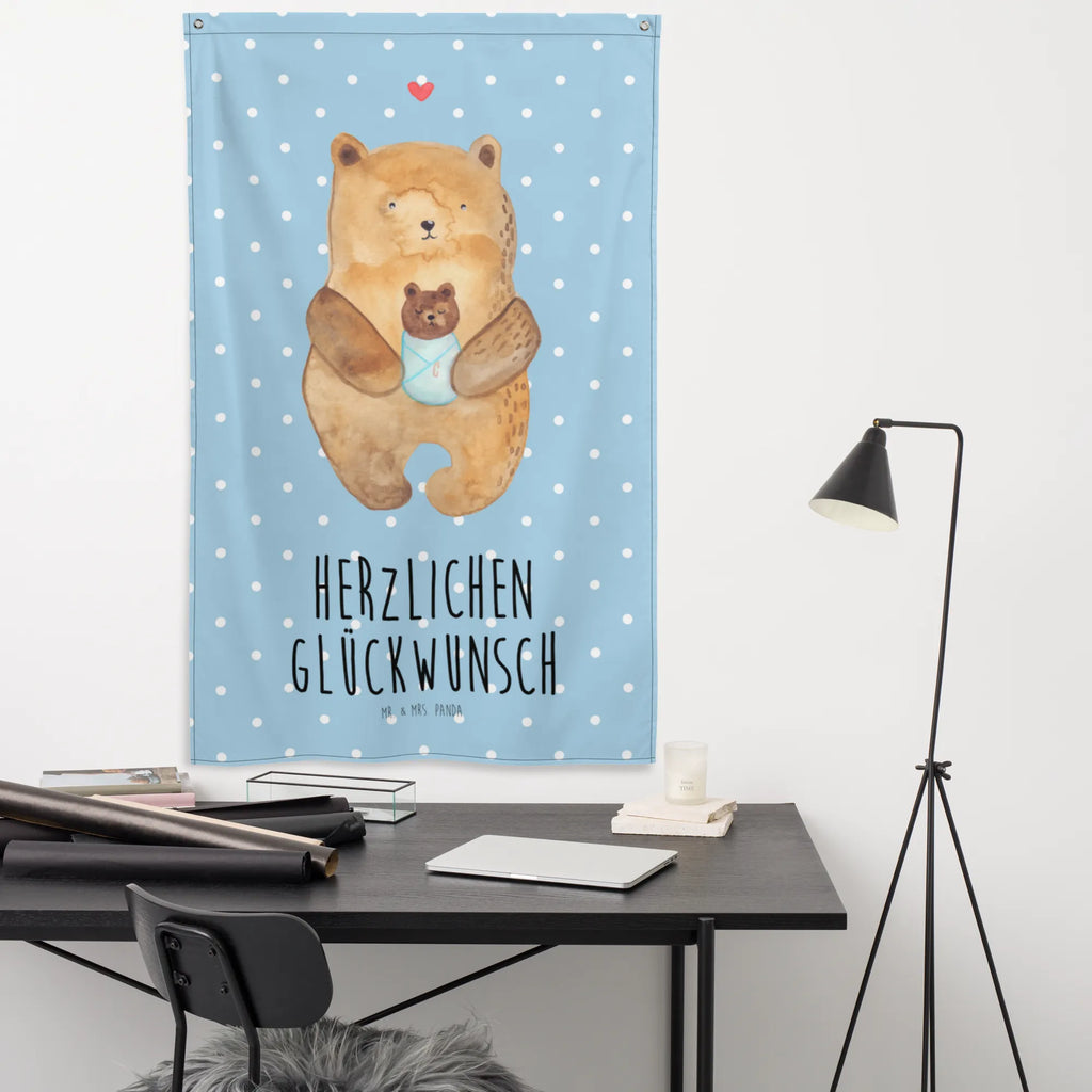 Wandteppich Bär mit Baby Wandbehang, Dekoration, Boho, Wandteppich, Wandtuch, Wanddeko, Tapisserie, Tapestry, Wandbild, Textil-Kunst, Schmuck-Wandbehang, Wand Deko, Kinderzimmer, Kinderzimmer Wand, Kinderzimmer Deko, Kinderzimmer Wanddeko, Bär, Teddy, Teddybär, Eltern, Mutter, Baby, Taufe, Geburt, Nichte, Neffe, Enkel, Enkelin, Täufling, Geburtstag, Glückwunsch