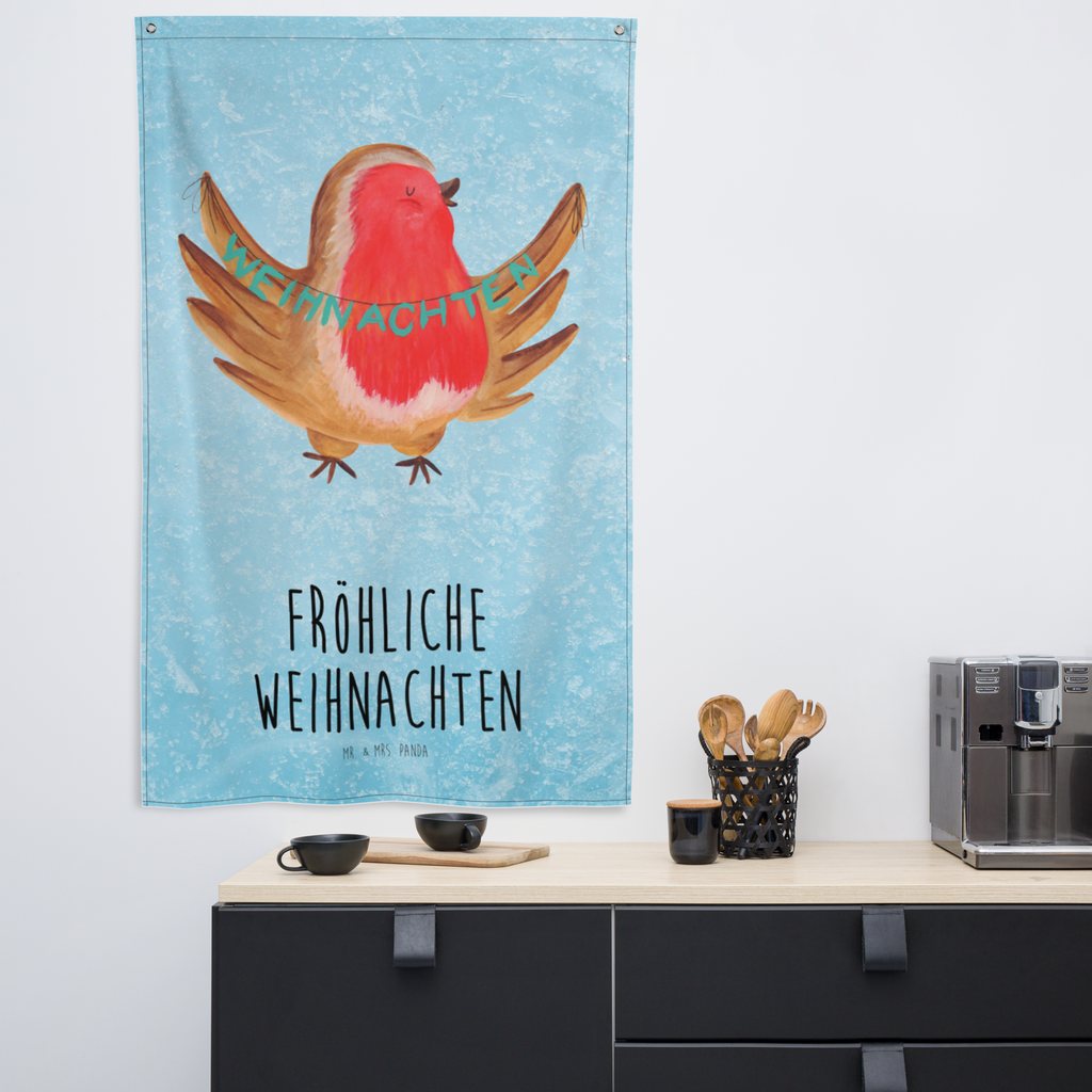 Wandteppich Rotkehlchen Weihnachten Wandbehang, Dekoration, Boho, Wandteppich, Wandtuch, Wanddeko, Tapisserie, Tapestry, Wandbild, Textil-Kunst, Schmuck-Wandbehang, Wand Deko, Kinderzimmer, Kinderzimmer Wand, Kinderzimmer Deko, Kinderzimmer Wanddeko, Winter, Weihnachten, Weihnachtsdeko, Nikolaus, Advent, Heiligabend, Wintermotiv, Frohe Weihnachten, Weihnachtsmotiv, Weihnachtsgruß, Vogel, xmas