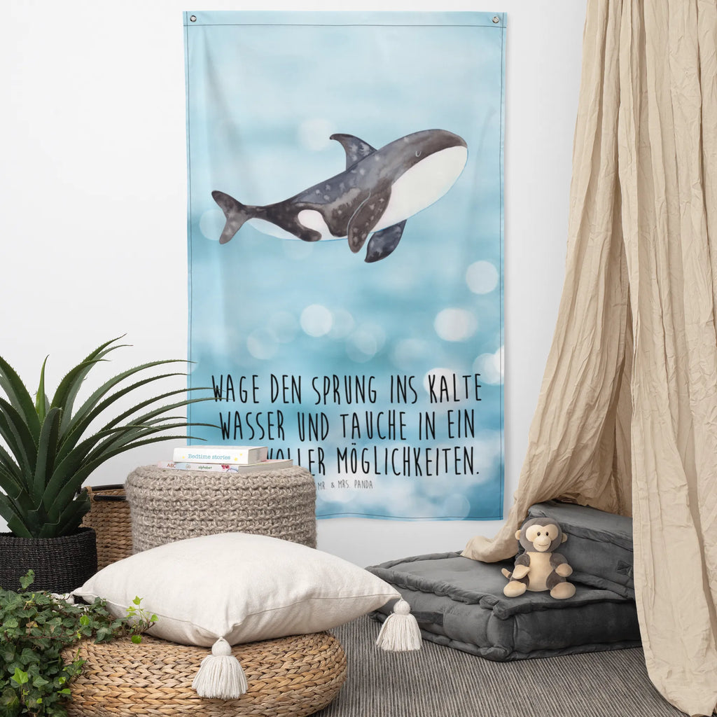 Wandteppich Orca Wandbehang, Dekoration, Boho, Wandteppich, Wandtuch, Wanddeko, Tapisserie, Tapestry, Wandbild, Textil-Kunst, Schmuck-Wandbehang, Wand Deko, Kinderzimmer, Kinderzimmer Wand, Kinderzimmer Deko, Kinderzimmer Wanddeko, Meerestiere, Meer, Urlaub, Orca, Orcas, Killerwal, Wal, Möglichkeiten, Büro, Arbeit, Motivation, Selbstliebe, Neustart, Startup