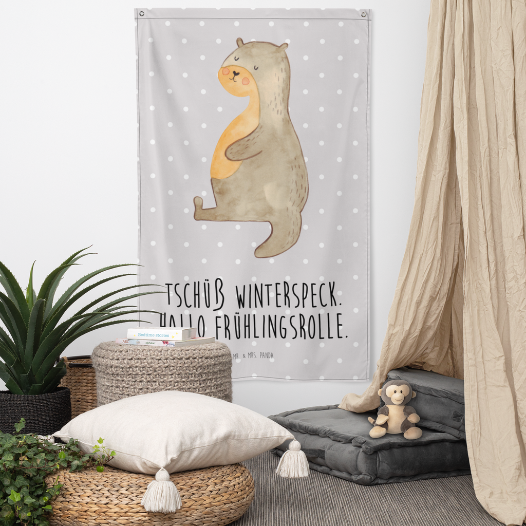 Wandteppich Otter Bauch Wandbehang, Dekoration, Boho, Wandteppich, Wandtuch, Wanddeko, Tapisserie, Tapestry, Wandbild, Textil-Kunst, Schmuck-Wandbehang, Wand Deko, Kinderzimmer, Kinderzimmer Wand, Kinderzimmer Deko, Kinderzimmer Wanddeko, Otter, Fischotter, Seeotter, Otter Seeotter See Otter