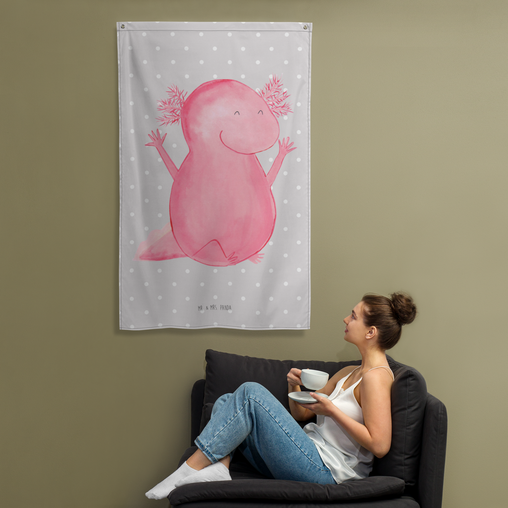 Wandteppich Axolotl Hurra Wandbehang, Dekoration, Boho, Wandteppich, Wandtuch, Wanddeko, Tapisserie, Tapestry, Wandbild, Textil-Kunst, Schmuck-Wandbehang, Wand Deko, Kinderzimmer, Kinderzimmer Wand, Kinderzimmer Deko, Kinderzimmer Wanddeko, Axolotl, Molch, Axolot, Schwanzlurch, Lurch, Lurche, fröhlich, Spaß, Freude, Motivation, Zufriedenheit