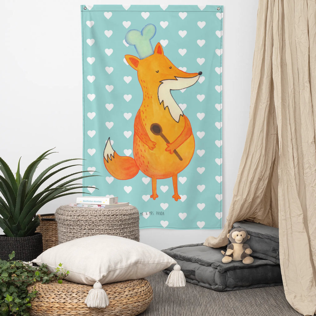 Wandteppich Fuchs Koch Wandbehang, Dekoration, Boho, Wandteppich, Wandtuch, Wanddeko, Tapisserie, Tapestry, Wandbild, Textil-Kunst, Schmuck-Wandbehang, Wand Deko, Kinderzimmer, Kinderzimmer Wand, Kinderzimmer Deko, Kinderzimmer Wanddeko, Fuchs, Füchse, Koch Geschenk, Küche Spruch, Küche Deko, Köche, Bäcker, Party Spruch, Spruch lustig, witzig