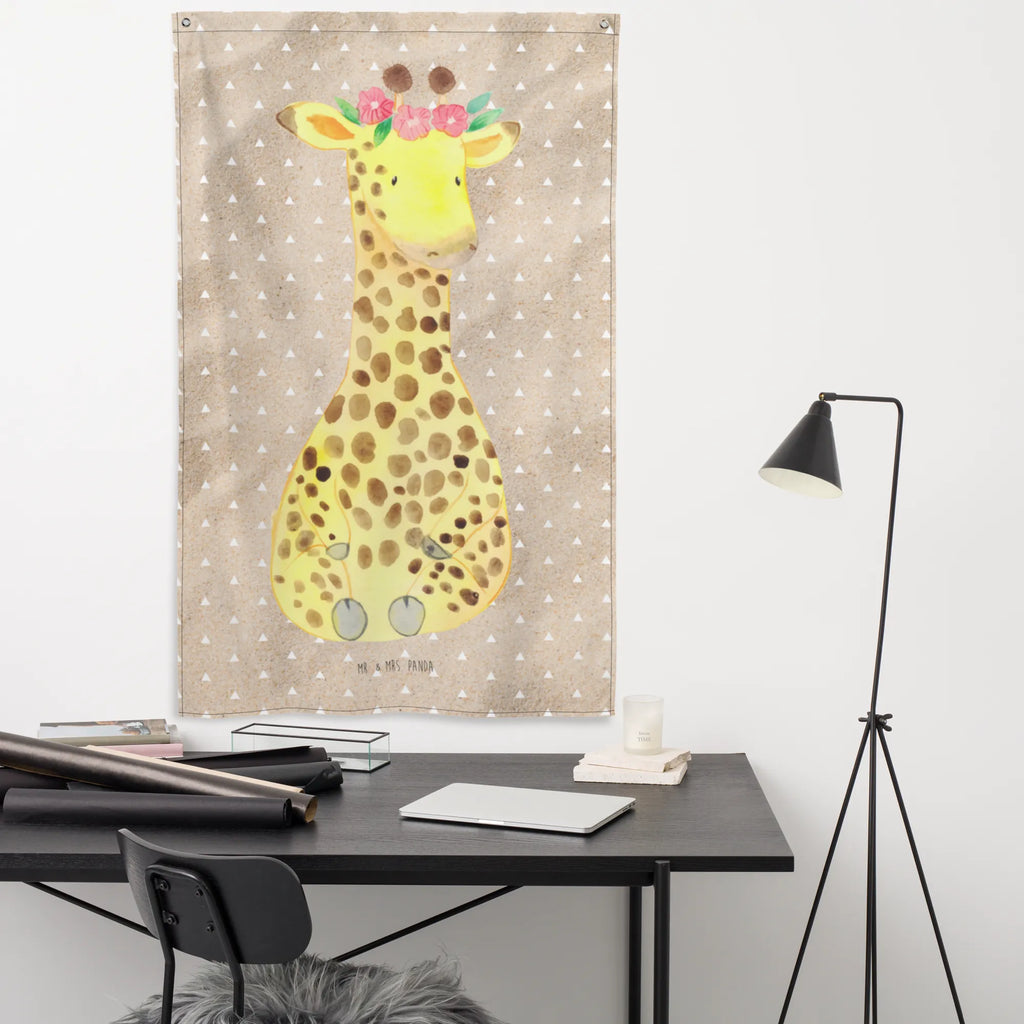 Wandteppich Giraffe Blumenkranz Wandbehang, Dekoration, Boho, Wandteppich, Wandtuch, Wanddeko, Tapisserie, Tapestry, Wandbild, Textil-Kunst, Schmuck-Wandbehang, Wand Deko, Kinderzimmer, Kinderzimmer Wand, Kinderzimmer Deko, Kinderzimmer Wanddeko, Afrika, Wildtiere, Giraffe, Blumenkranz, Abenteurer, Selbstliebe, Freundin