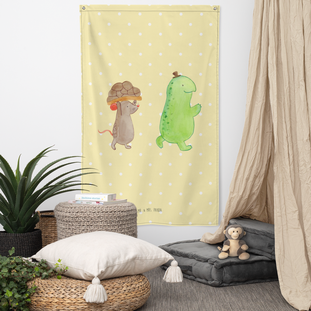 Wandteppich Schildkröte & Maus Wandbehang, Dekoration, Boho, Wandteppich, Wandtuch, Wanddeko, Tapisserie, Tapestry, Wandbild, Textil-Kunst, Schmuck-Wandbehang, Wand Deko, Kinderzimmer, Kinderzimmer Wand, Kinderzimmer Deko, Kinderzimmer Wanddeko, Schildkröte, Maus, Freunde, Freundinnen, beste Freunde, beste Freundinnen