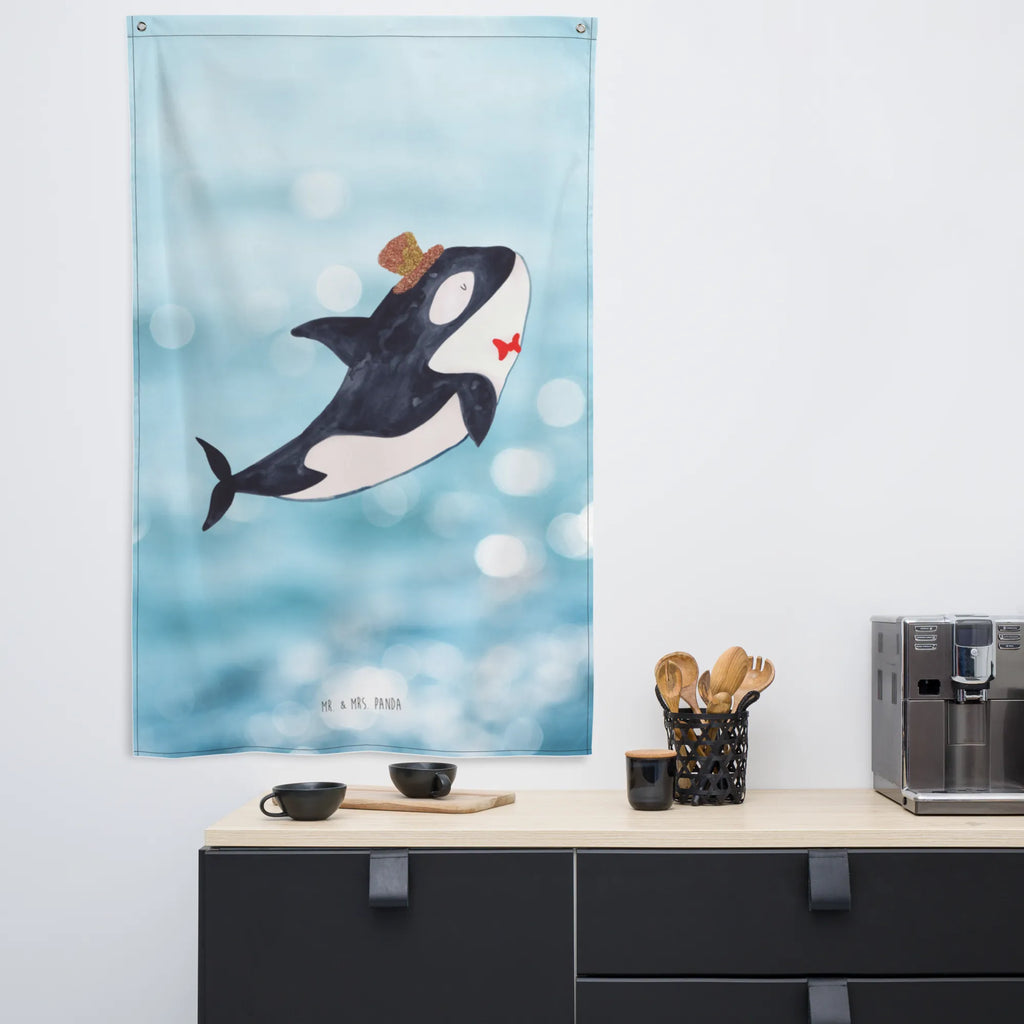 Wandteppich Orca Zylinder Wandbehang, Dekoration, Boho, Wandteppich, Wandtuch, Wanddeko, Tapisserie, Tapestry, Wandbild, Textil-Kunst, Schmuck-Wandbehang, Wand Deko, Kinderzimmer, Kinderzimmer Wand, Kinderzimmer Deko, Kinderzimmer Wanddeko, Meerestiere, Meer, Urlaub, Narwal, Glitter, Konfetti, Glitzer, Geburtstag, Feier, Fete, Fest, Glückwunsch, Orca