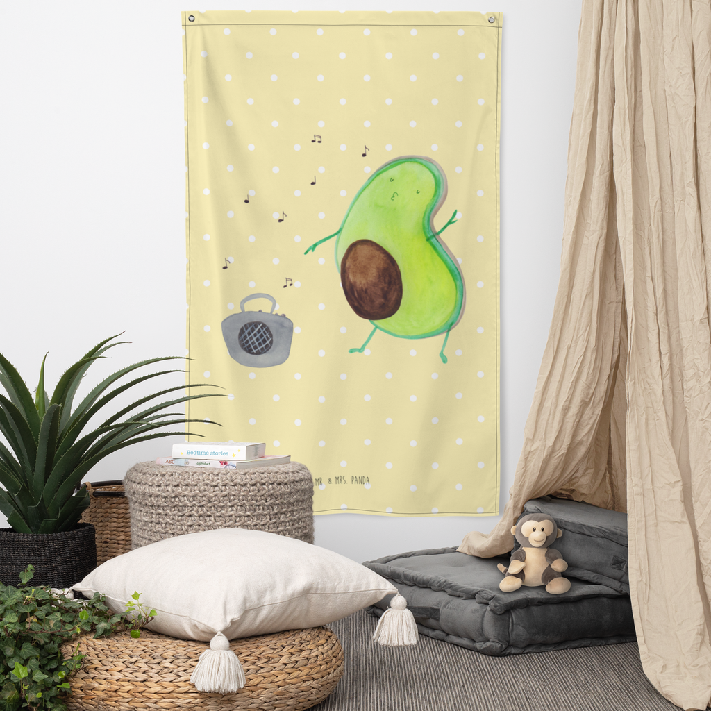 Wandteppich Avocado tanzt Wandbehang, Dekoration, Boho, Wandteppich, Wandtuch, Wanddeko, Tapisserie, Tapestry, Wandbild, Textil-Kunst, Schmuck-Wandbehang, Wand Deko, Kinderzimmer, Kinderzimmer Wand, Kinderzimmer Deko, Kinderzimmer Wanddeko, Avocado, Veggie, Vegan, Gesund