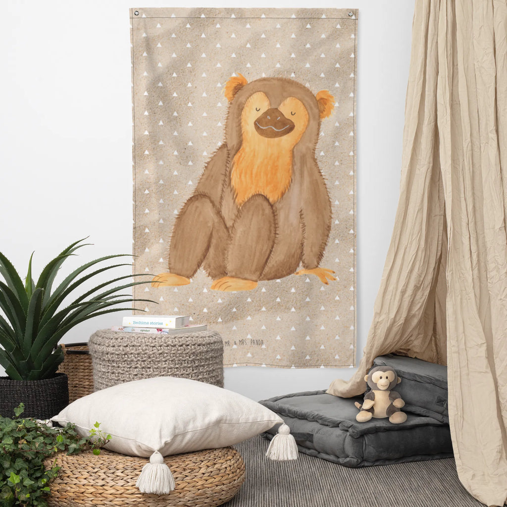 Wandteppich Affe Wandbehang, Dekoration, Boho, Wandteppich, Wandtuch, Wanddeko, Tapisserie, Tapestry, Wandbild, Textil-Kunst, Schmuck-Wandbehang, Wand Deko, Kinderzimmer, Kinderzimmer Wand, Kinderzimmer Deko, Kinderzimmer Wanddeko, Afrika, Wildtiere, Affe, Äffchen, Affen, Selbstliebe, Respekt, Motivation, Selbstachtung, Liebe, Selbstbewusstsein, Selfcare