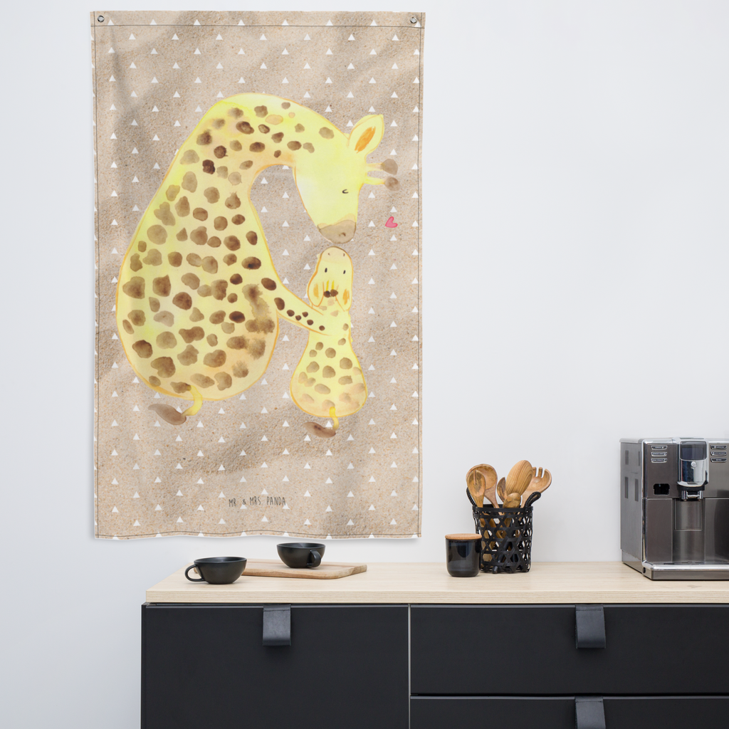 Wandteppich Giraffe mit Kind Wandbehang, Dekoration, Boho, Wandteppich, Wandtuch, Wanddeko, Tapisserie, Tapestry, Wandbild, Textil-Kunst, Schmuck-Wandbehang, Wand Deko, Kinderzimmer, Kinderzimmer Wand, Kinderzimmer Deko, Kinderzimmer Wanddeko, Afrika, Wildtiere, Giraffe, Kind, Mutter, Mama, Tochter, Sohn, Lieblingsmensch