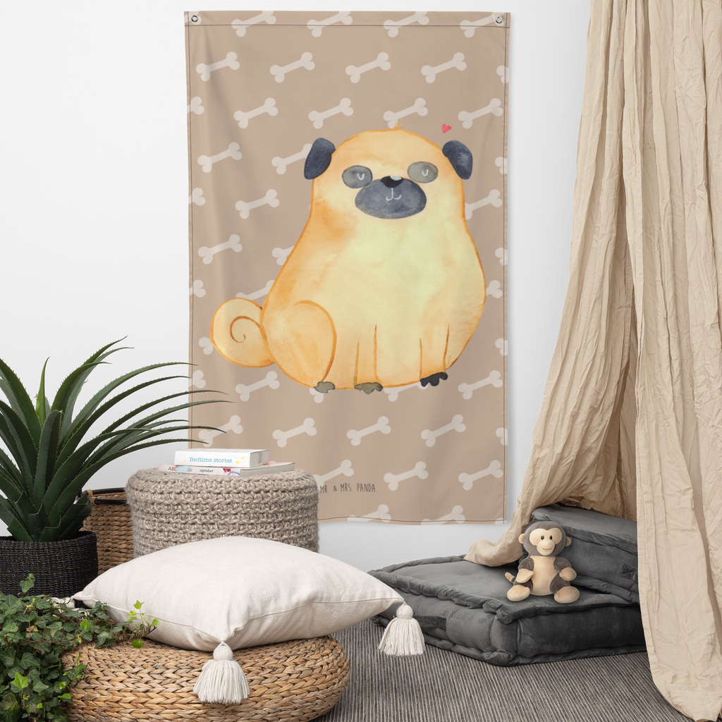 Wandteppich Mops Wandbehang, Dekoration, Boho, Wandteppich, Wandtuch, Wanddeko, Tapisserie, Tapestry, Wandbild, Textil-Kunst, Schmuck-Wandbehang, Wand Deko, Kinderzimmer, Kinderzimmer Wand, Kinderzimmer Deko, Kinderzimmer Wanddeko, Hund, Hundemotiv, Haustier, Hunderasse, Tierliebhaber, Hundebesitzer, Sprüche, Mops, Liebe, Hundeliebe