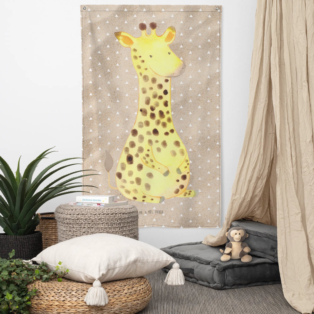 Wandteppich Giraffe Zufrieden Wandbehang, Dekoration, Boho, Wandteppich, Wandtuch, Wanddeko, Tapisserie, Tapestry, Wandbild, Textil-Kunst, Schmuck-Wandbehang, Wand Deko, Kinderzimmer, Kinderzimmer Wand, Kinderzimmer Deko, Kinderzimmer Wanddeko, Afrika, Wildtiere, Giraffe, Zufrieden, Glück, Abenteuer